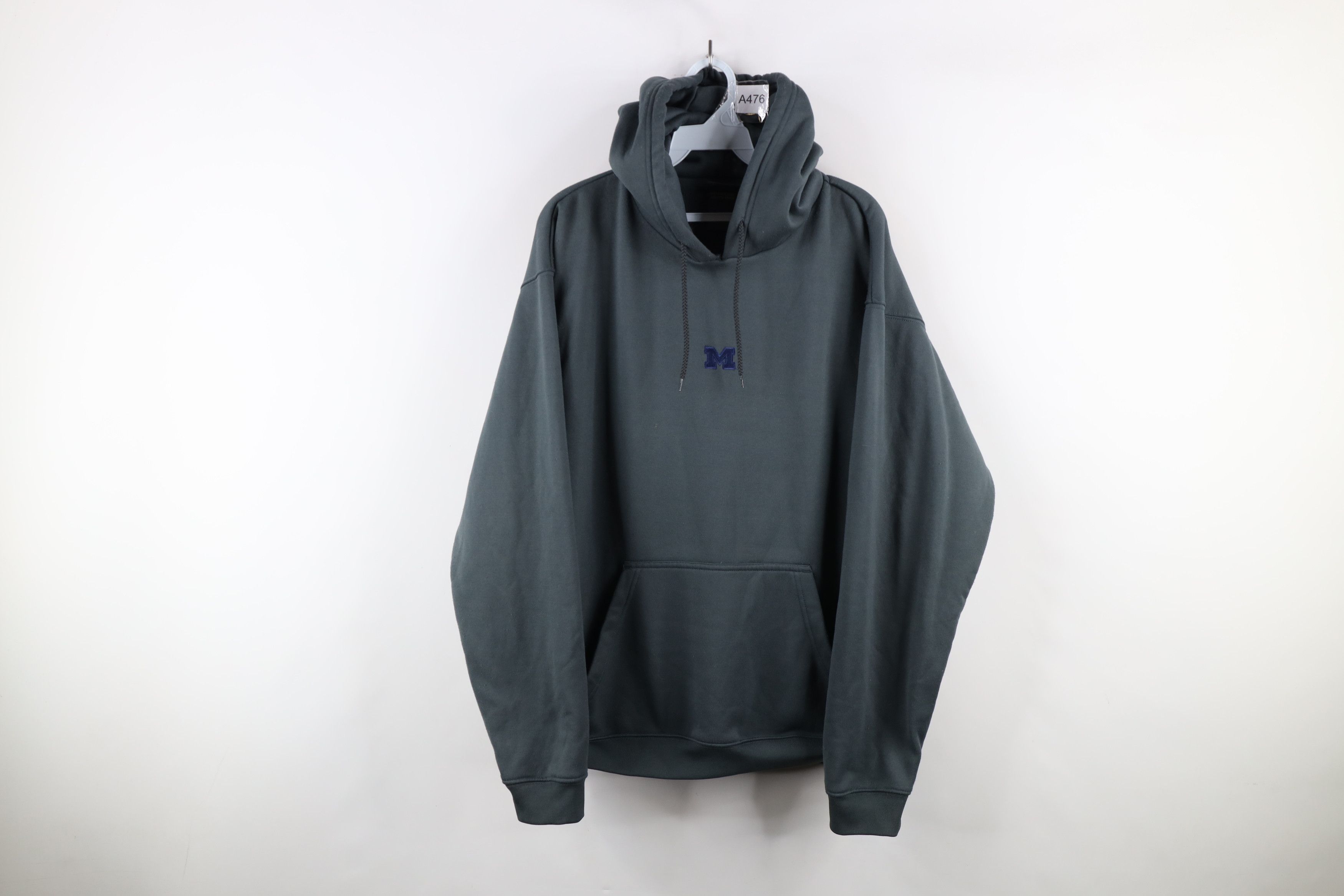 Vintage Vintage 90s Block M University of Michigan Hoodie Sweatshirt Size US M / EU 48-50 / 2 - 1 Thumbnail