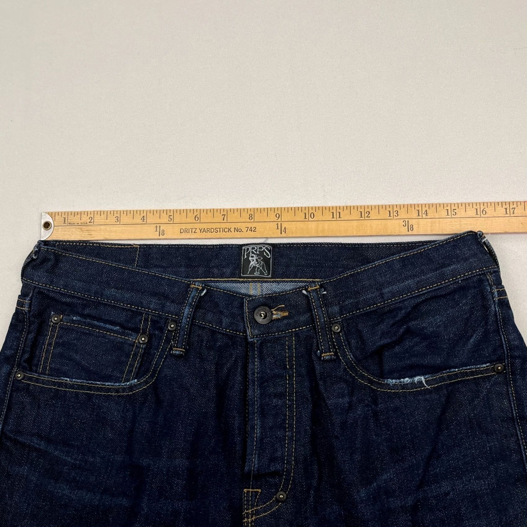 Prps PRPS Jeans Mens 32x30 Slim Fit BMW Blue Wash Denim Hip Hop Streetwear Distressed Jeans Size US 32 / EU 48 - 5 Thumbnail
