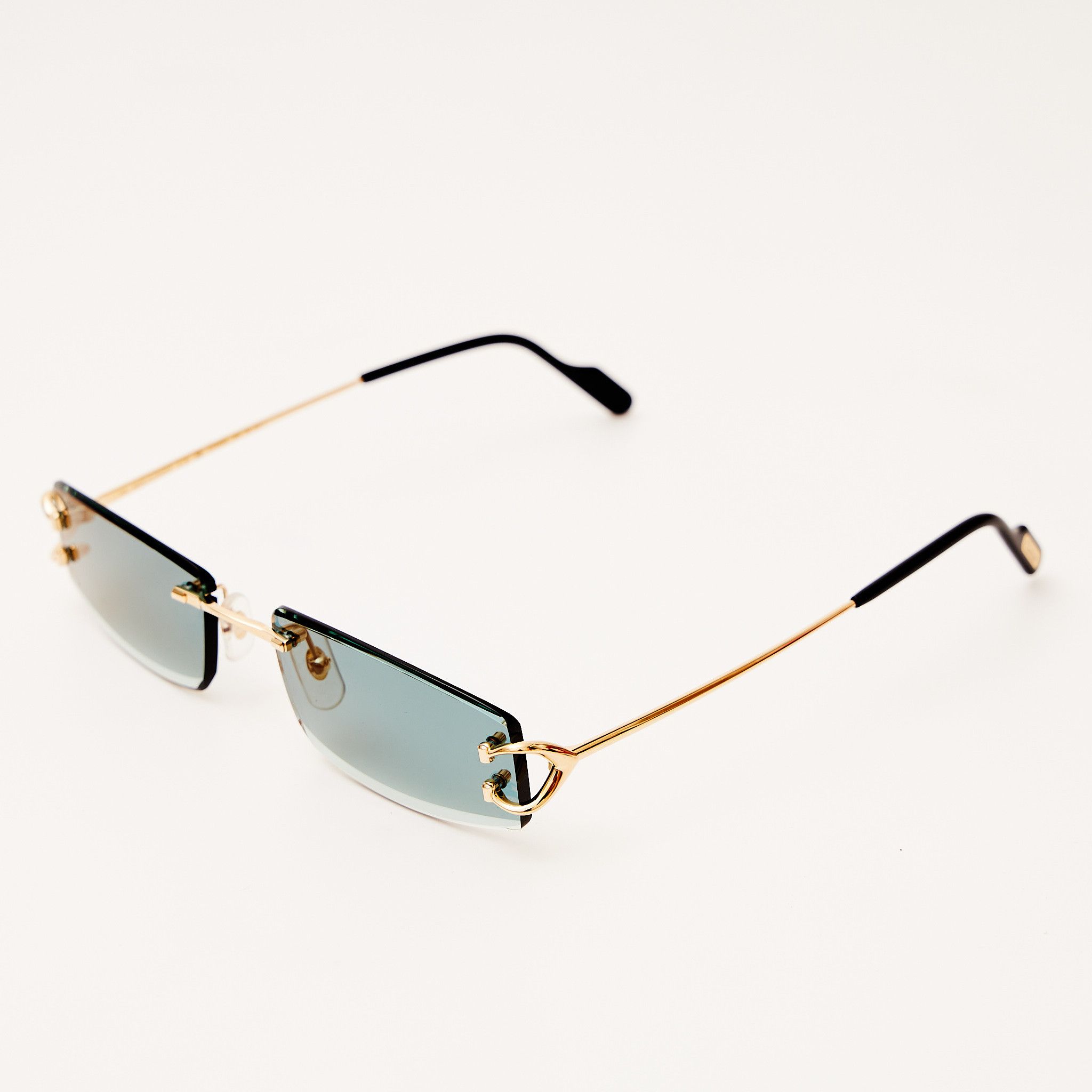 image of Cartier Ct0465S 003 in Gold/Grey Mirror, Men's