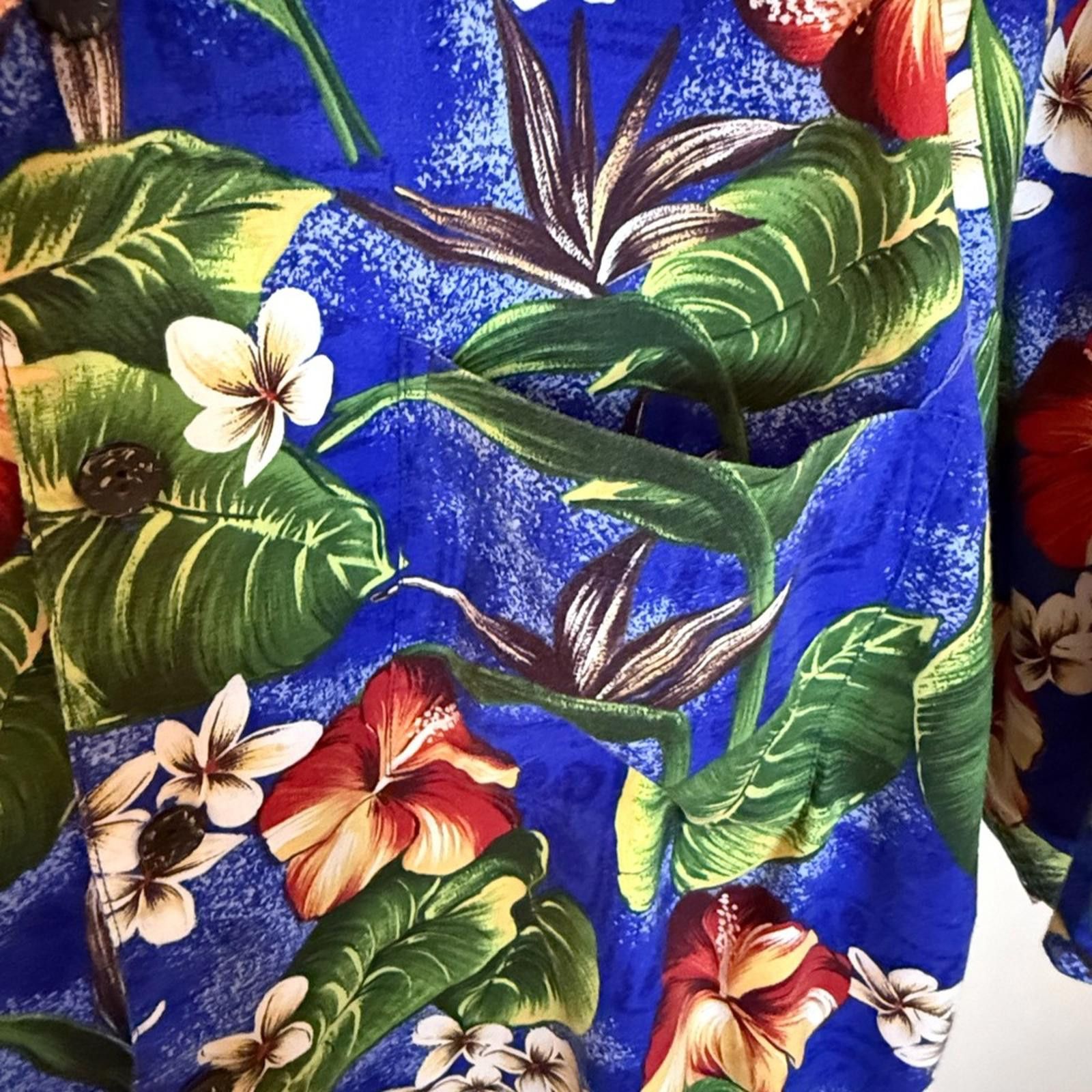 Other Cactus Black Label floral palm Hawaiian button up shirt SZ M Size US M / EU 48-50 / 2 - 4 Thumbnail