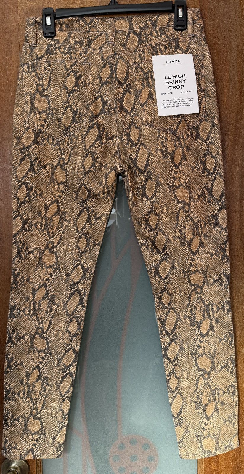 Frame Frame Snakeskin PythonDesign LeHigh Skinny Crop HiRise Jean Size 29" - 6 Thumbnail