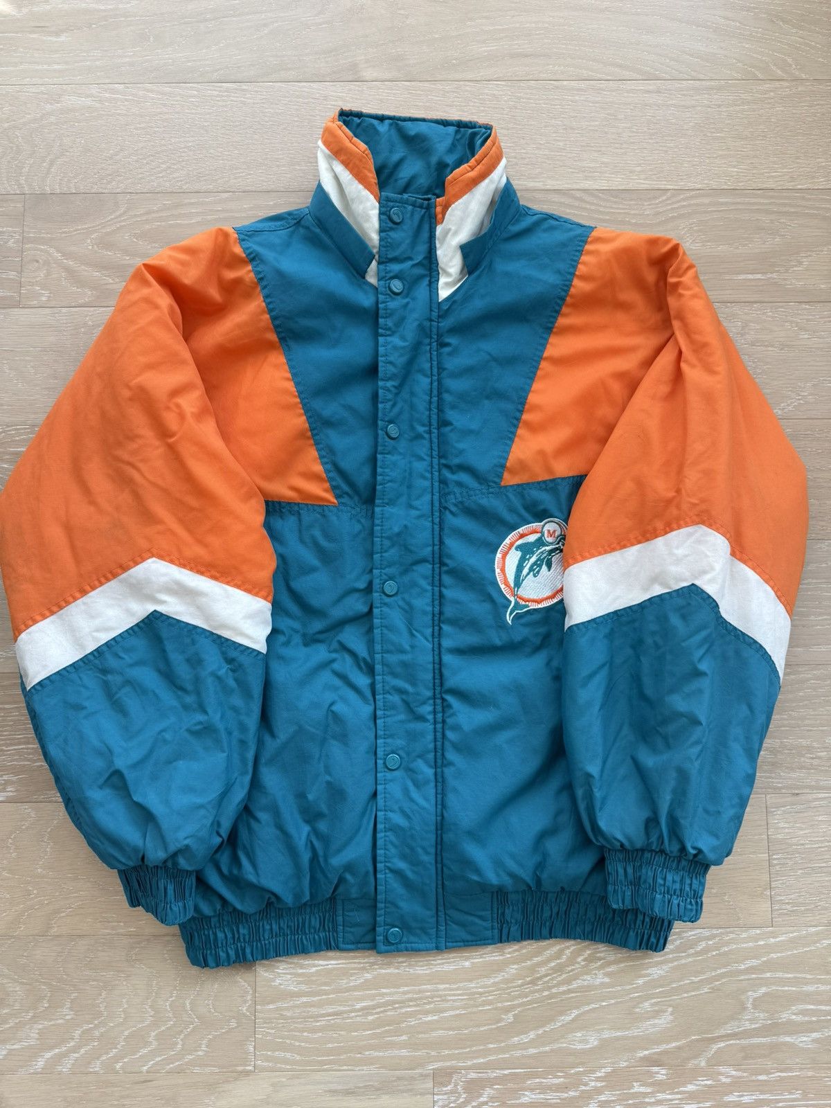 Chalk Line Vintage 90s Miami Dolphins NFL Parka Chalk Line Size US XL / EU 56 / 4 - 13 Thumbnail