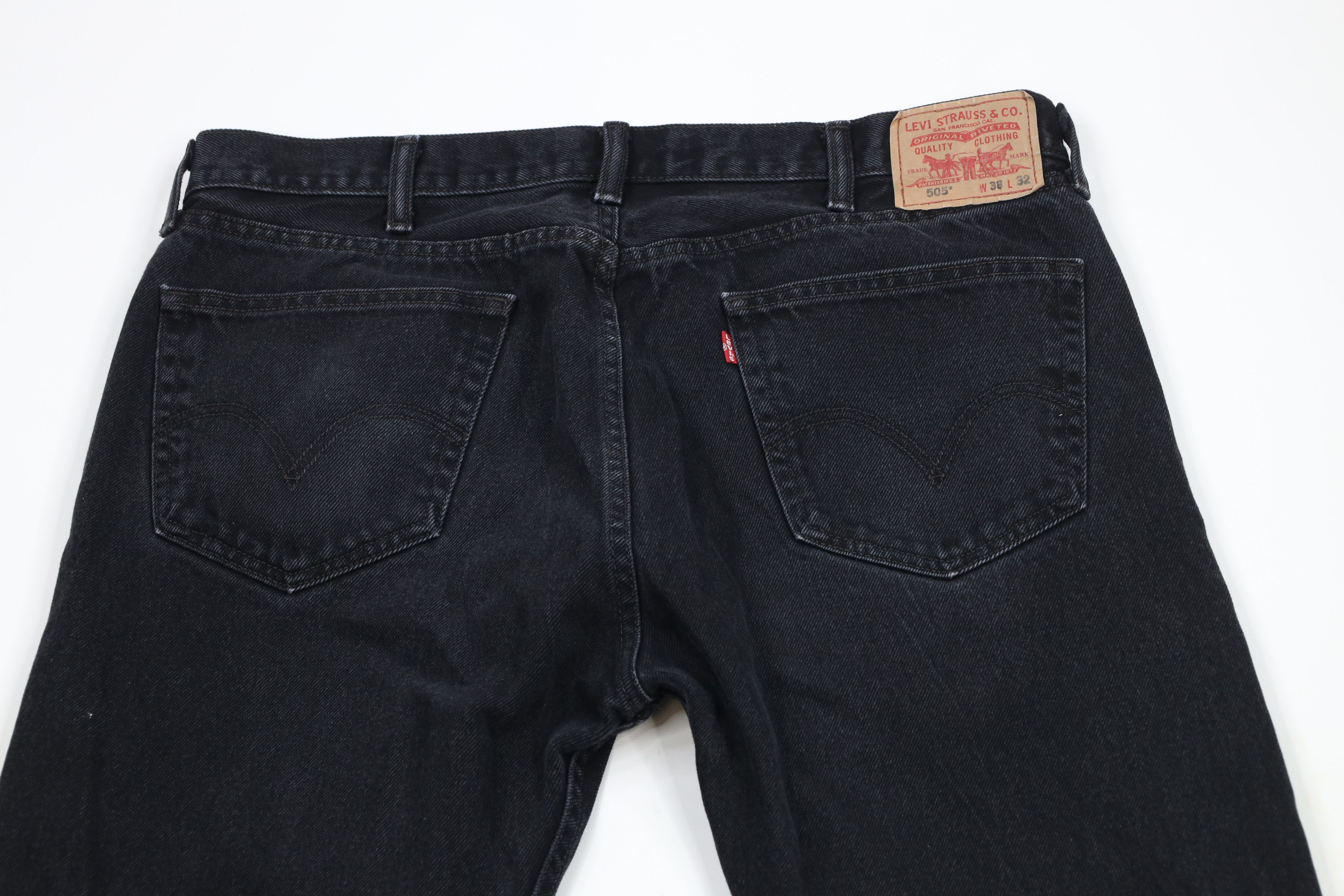 Levi's × Vintage Vintage Y2K Levis 505 Regular Fit Denim Jeans Black Cotton Size US 38 / EU 54 - 9 Thumbnail