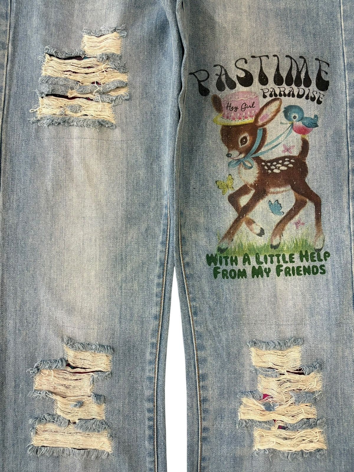 Dsquared2 Vintage Japanese Brand Printed Distress Patch Loose Jeans Size 31" - 3 Thumbnail
