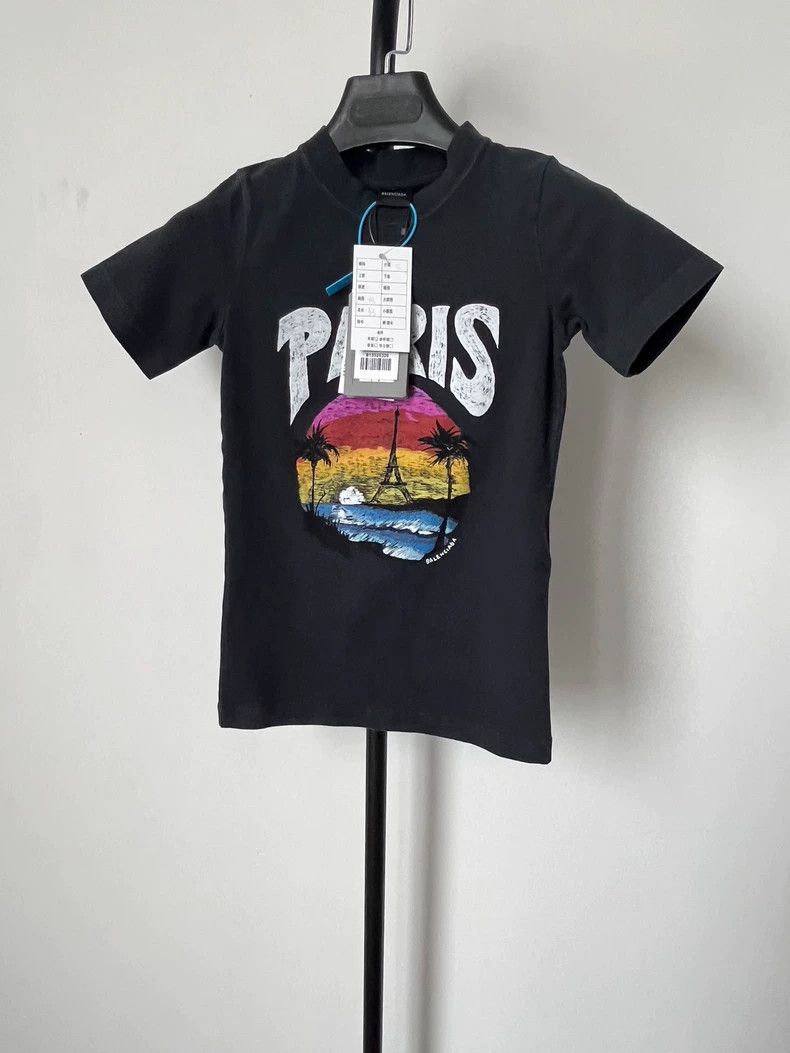 Balenciaga Balenciaga Paris Print Short Sleeve T-Shirt - dmc Size US S / EU 44-46 / 1 - 1 Thumbnail