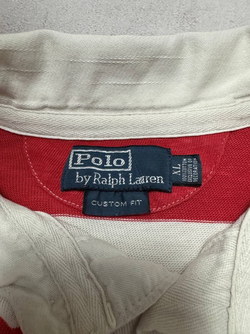 Vintage Vintage Polo Ralph Lauren Rugby Striped Sweatshirt Y2K 90s Size US XL / EU 56 / 4 - 6 Thumbnail