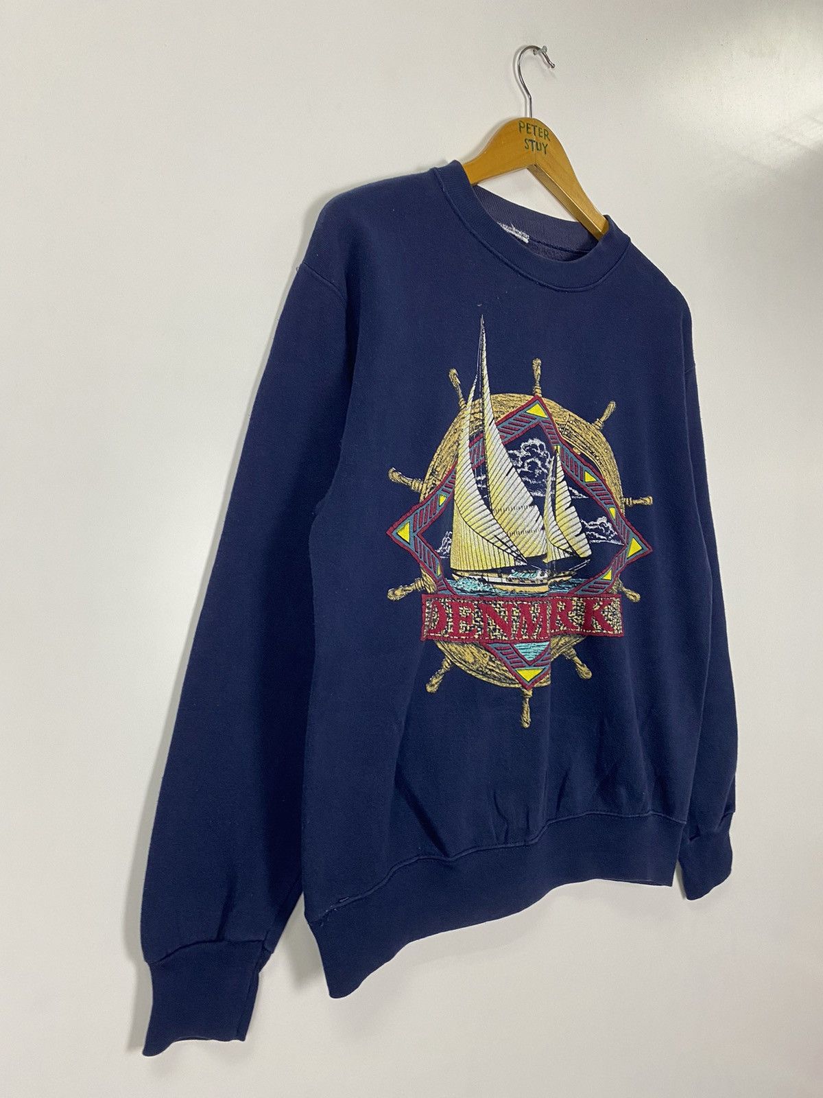 Vintage Vintage 80s Denmark Sweatshirt Size US M / EU 48-50 / 2 - 5 Thumbnail