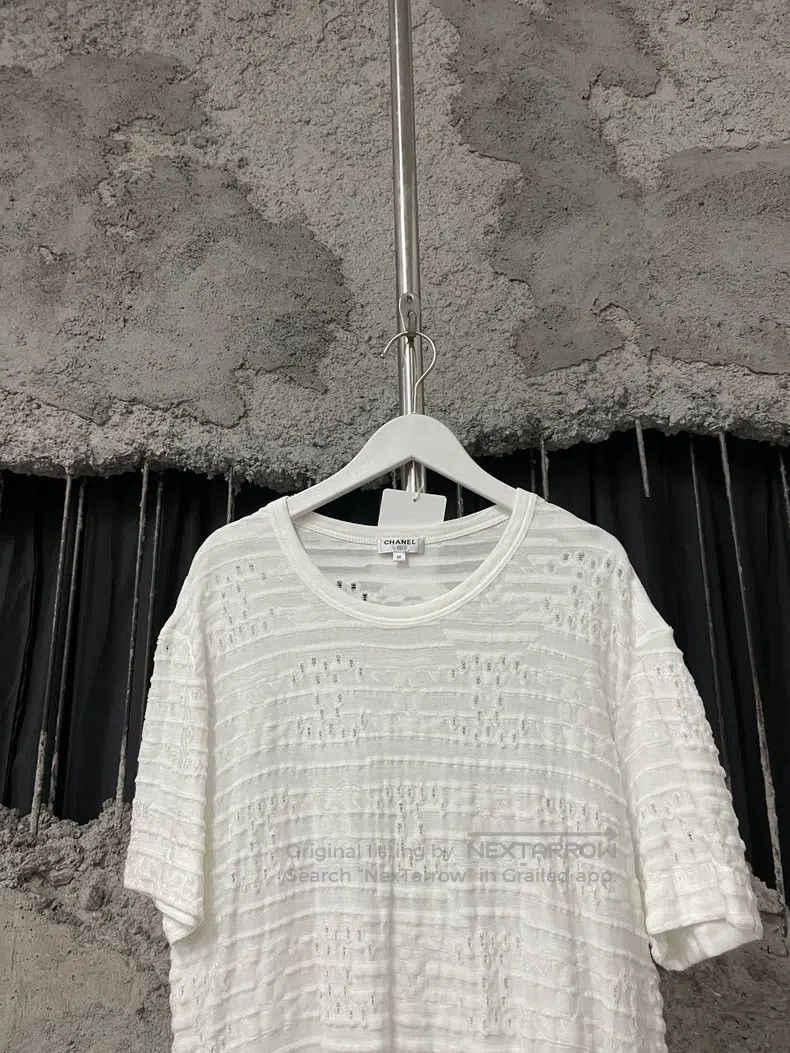 Chanel Chanel White hollow logo short sleeves Size M / US 6-8 / IT 42-44 - 3 Thumbnail