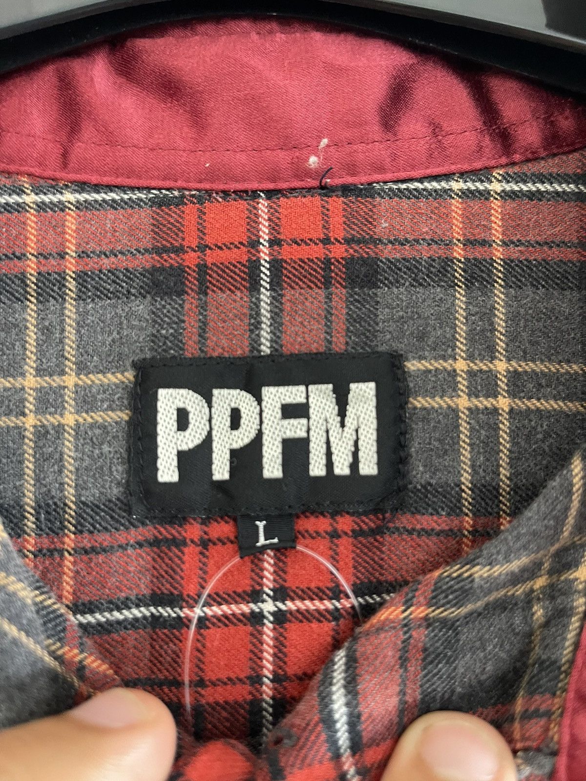 PPFM PPFM Golden Kurt’s Noise Plaid Red Button Shirt Size US L / EU 52-54 / 3 - 4 Thumbnail