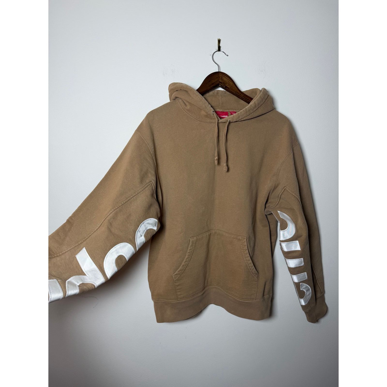 Supreme Supreme Cropped Panels Hooded Sweatshirt 'Light Brown' Size ONE SIZE - 1 Thumbnail