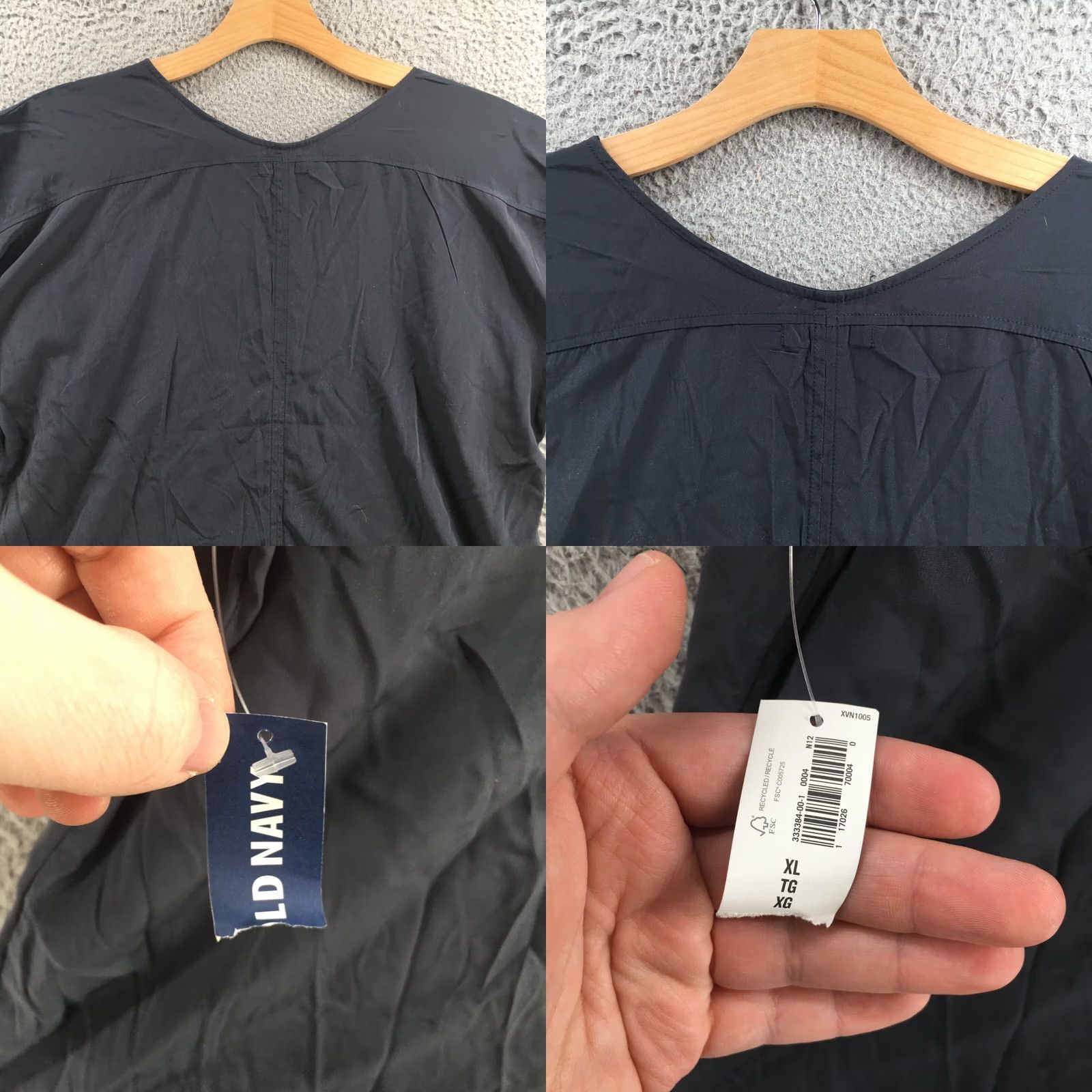 Old Navy Old Navy Blouse Top Womens XL Solid Gray Vneck Short Sleeves Pullover Casual NEW Size XL / US 12-14 / IT 48-50 - 8 Thumbnail