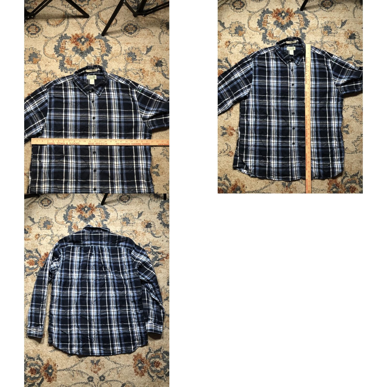 Vintage VINTAGE? LL Bean Shirt Mens Large Blue Plaid Flannel Button Down Traditional Fit Size US L / EU 52-54 / 3 - 8 Thumbnail