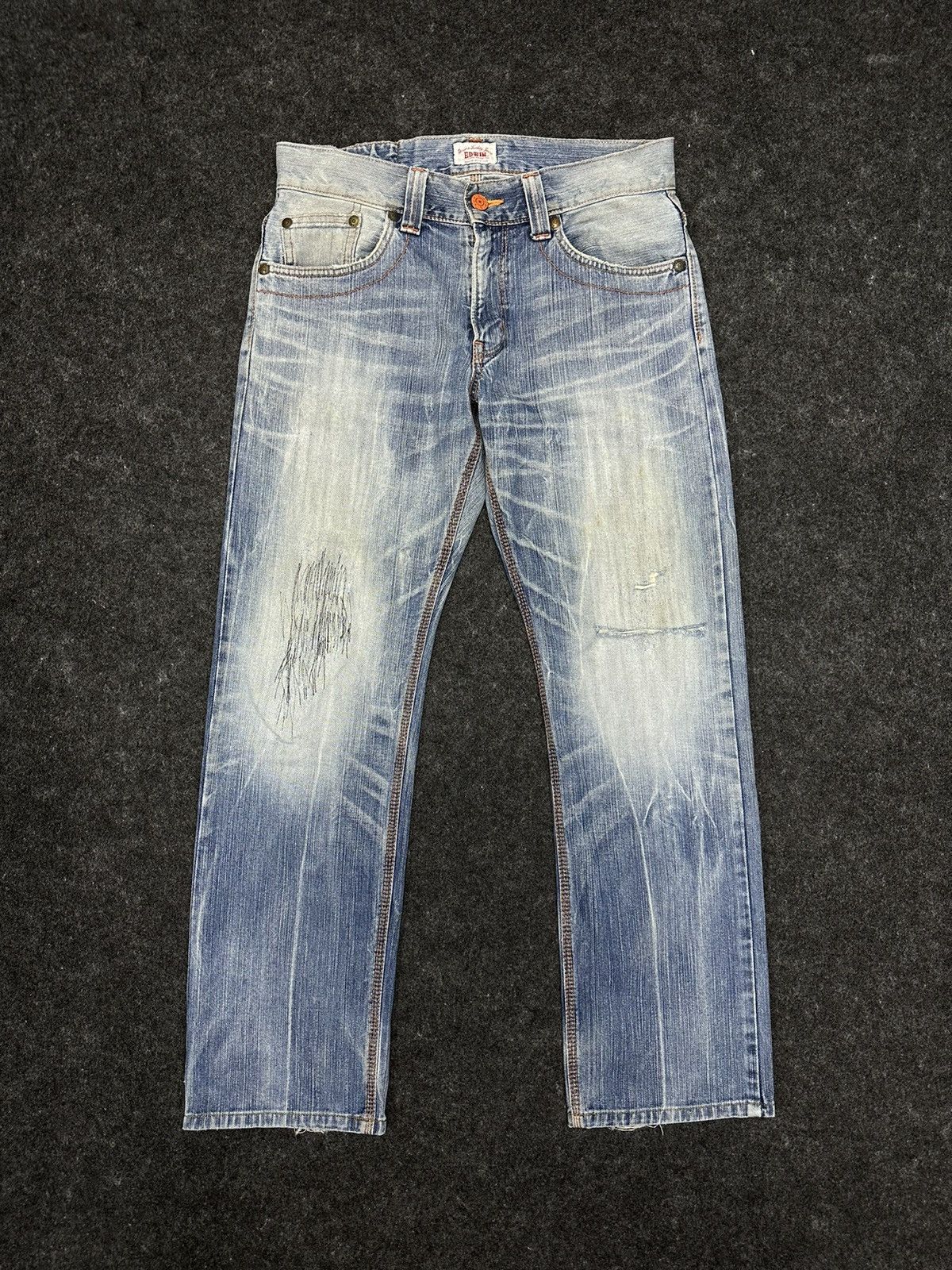 Edwin × If Six Was Nine × Le Grande Bleu (L.G.B.) Vintage Edwin XV Japan Distressed Denim Size 32 F44 Size US 32 / EU 48 - 1 Thumbnail