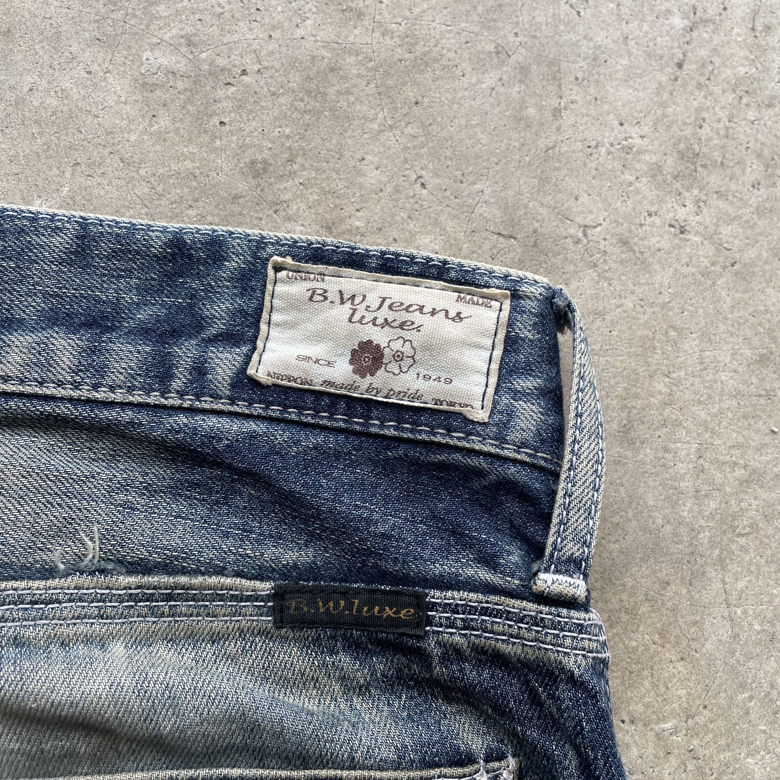 Japanese Brand W35 VINTAGE BLUEWAY RUSTY DISTRESSED JEANS FADED JAPAN PANTS Size US 35 - 12 Thumbnail