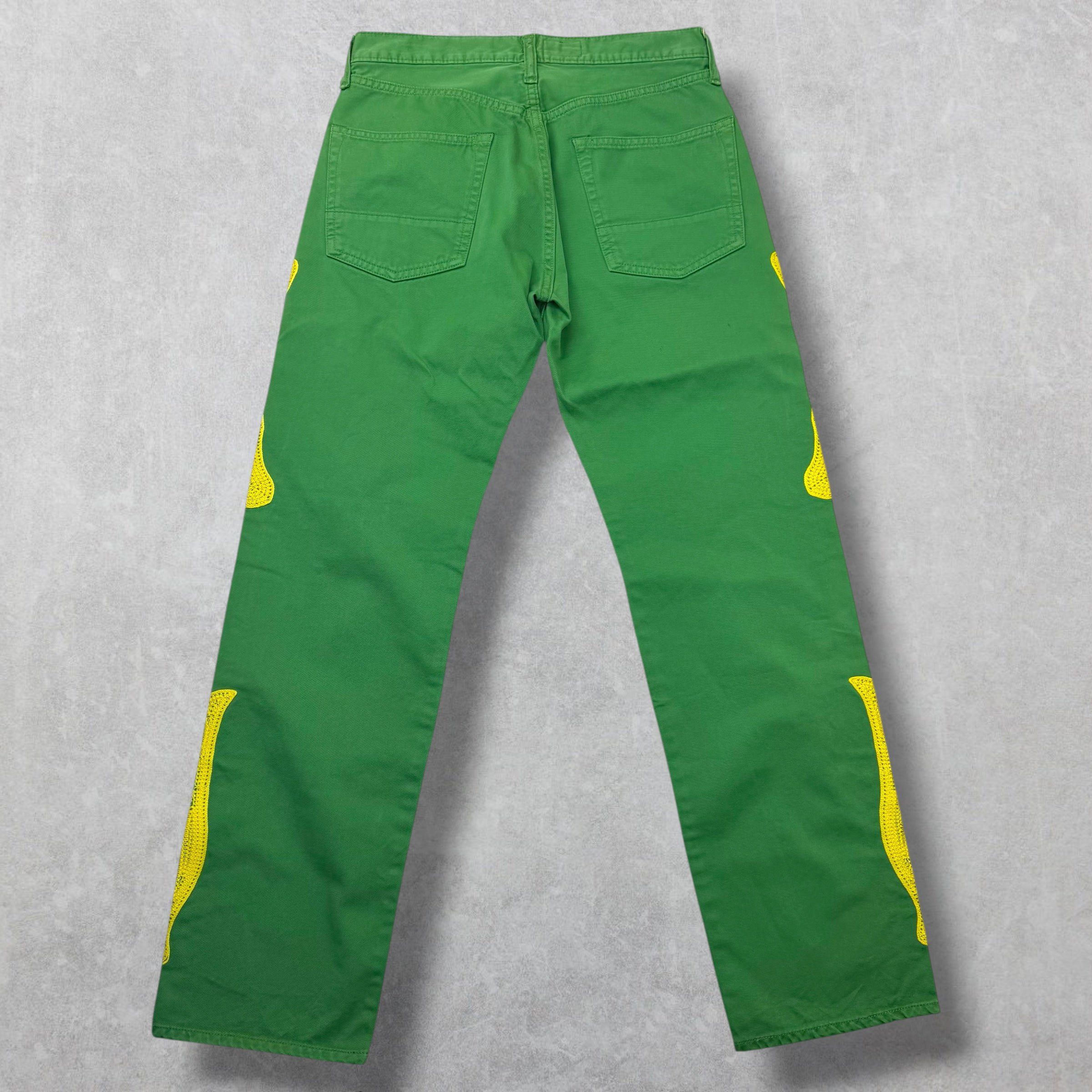 Kapital Kapital Yellow Skeleton 5P Cisco Green Pants 32 Size US 32 / EU 48 - 2 Thumbnail