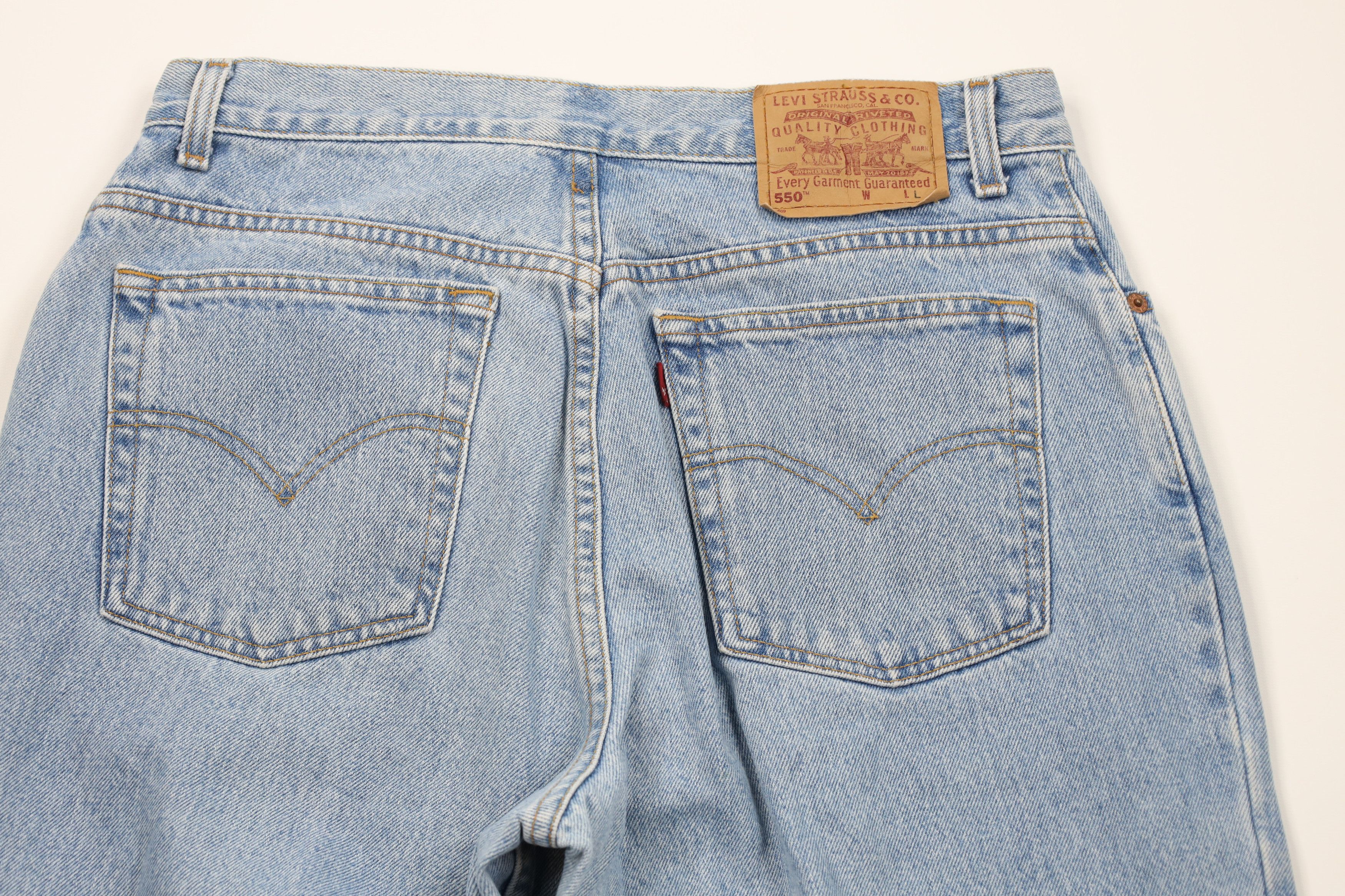 Levi's Vintage 90s Levis 550 Relaxed Tapered Leg Denim Jeans Blue Size 36" / US 14 / IT 50 - 10 Thumbnail