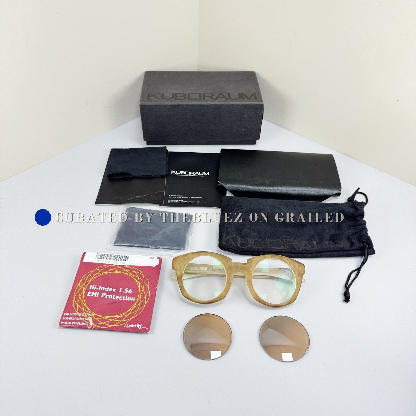 Kuboraum Kuboraum Horn Handcrafted Sunglasses Size ONE SIZE - 1 Thumbnail