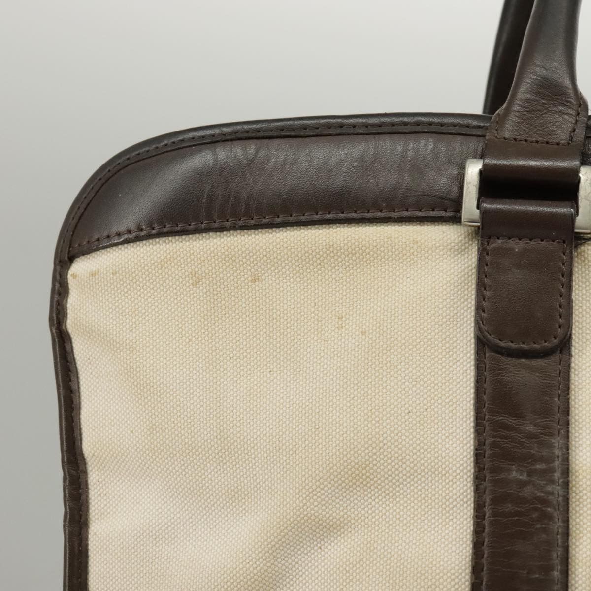 Burberry Burberry Black Label Hand Bag Canvas White Silver Size ONE SIZE - 6 Thumbnail