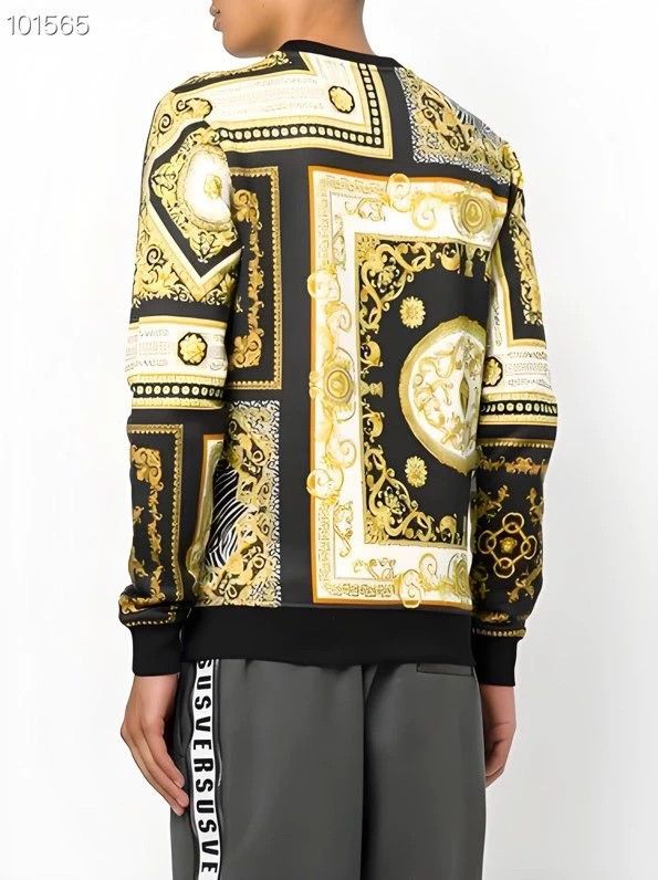 Versace Versace Stitched Medusa gold chain mulberry silk knit Size US L / EU 52-54 / 3 - 8 Thumbnail