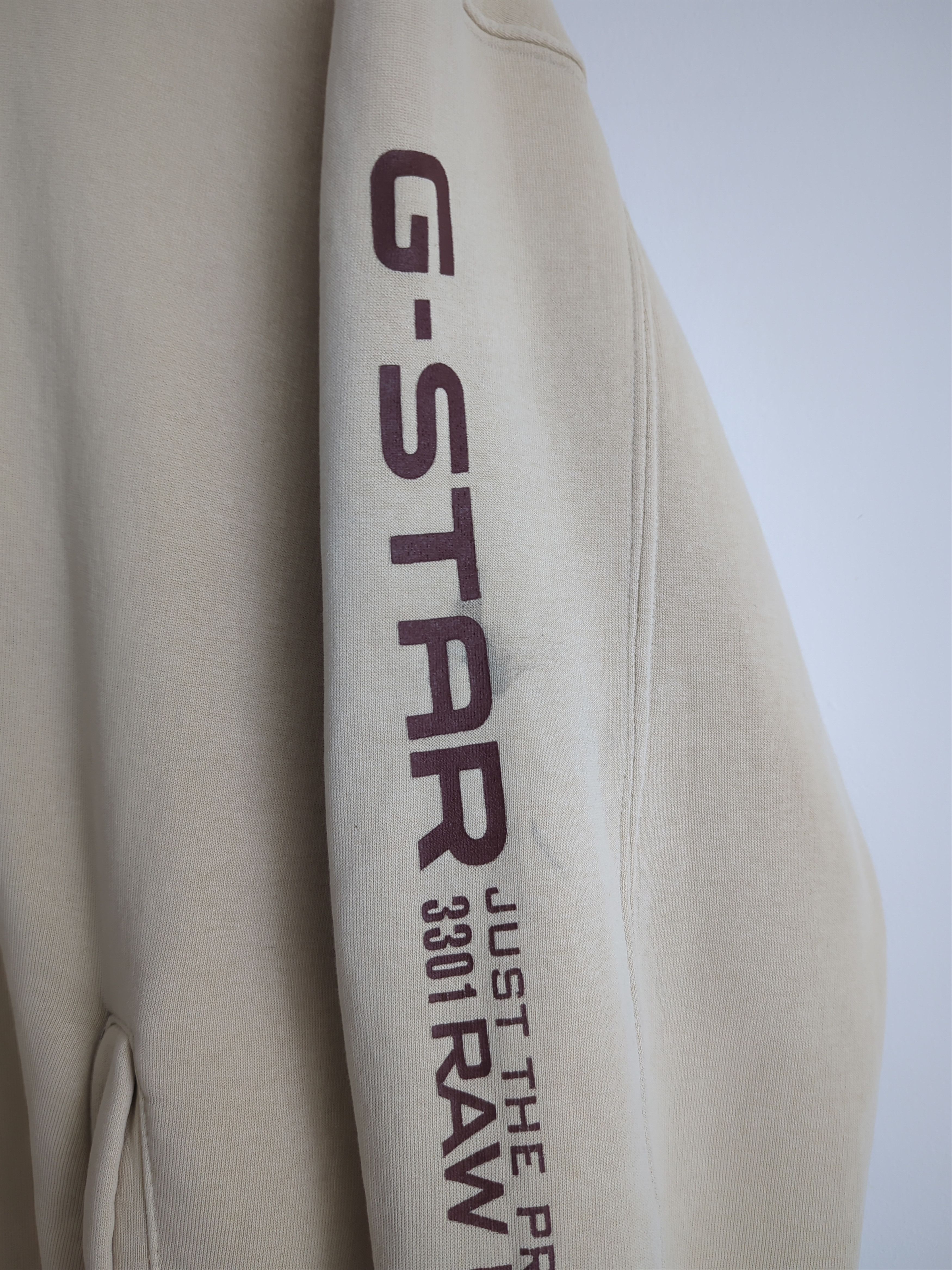 G-Star G-Star Raw Beige Zip Hoodie Embroidered Logo Size US L / EU 52-54 / 3 - 2 Thumbnail