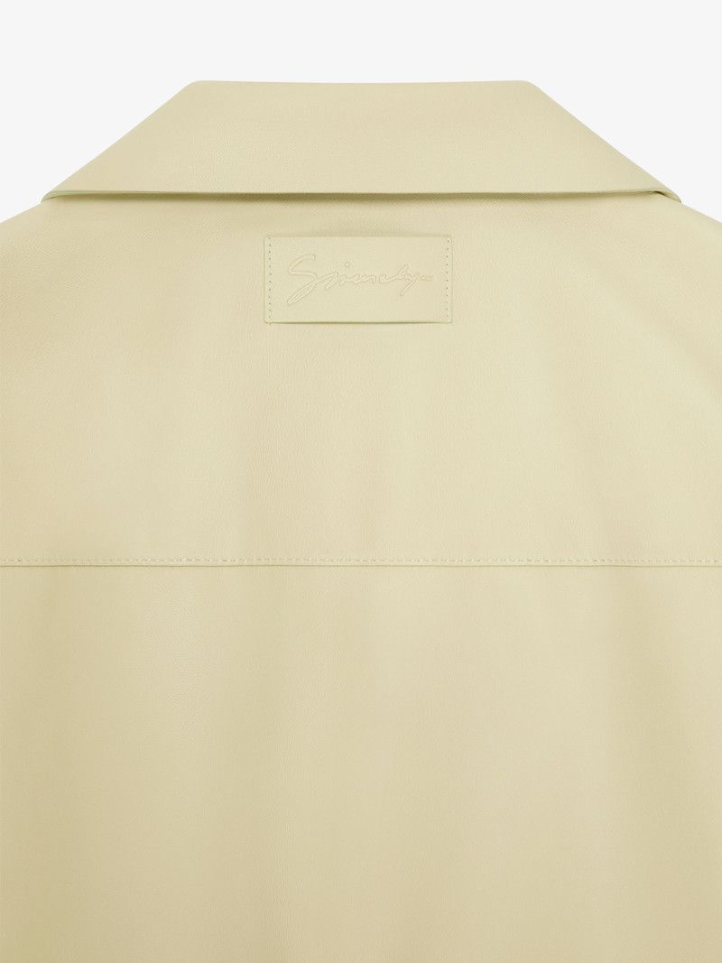 Givenchy o1w1db10326 Short Sleeve Leather Shirt in Beige Size US M / EU 48-50 / 2 - 4 Thumbnail