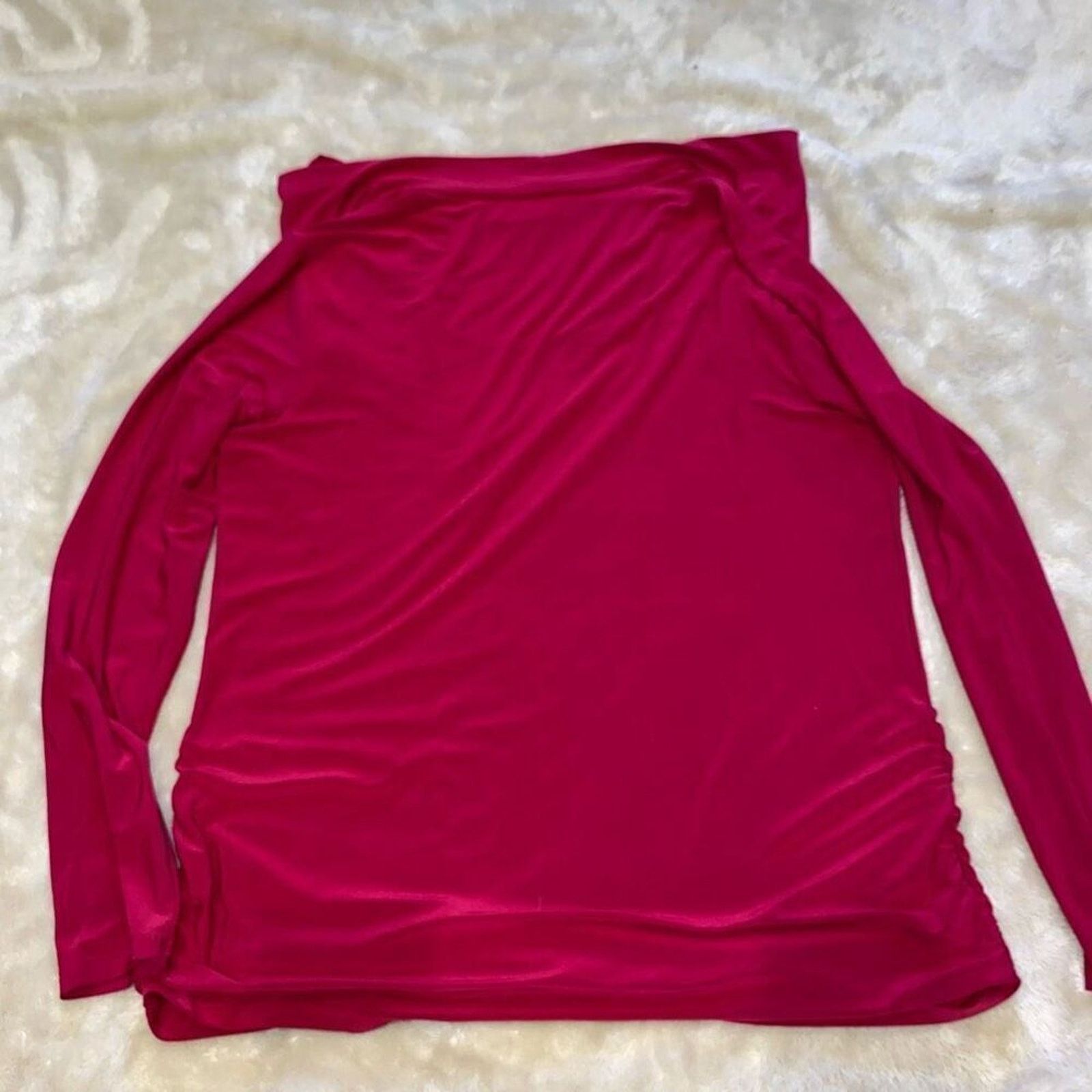 Coldwater Creek Coldwater Creek Red Cowl Neck Long Sleeve Blouse | Sz M Size M / US 6-8 / IT 42-44 - 4 Thumbnail