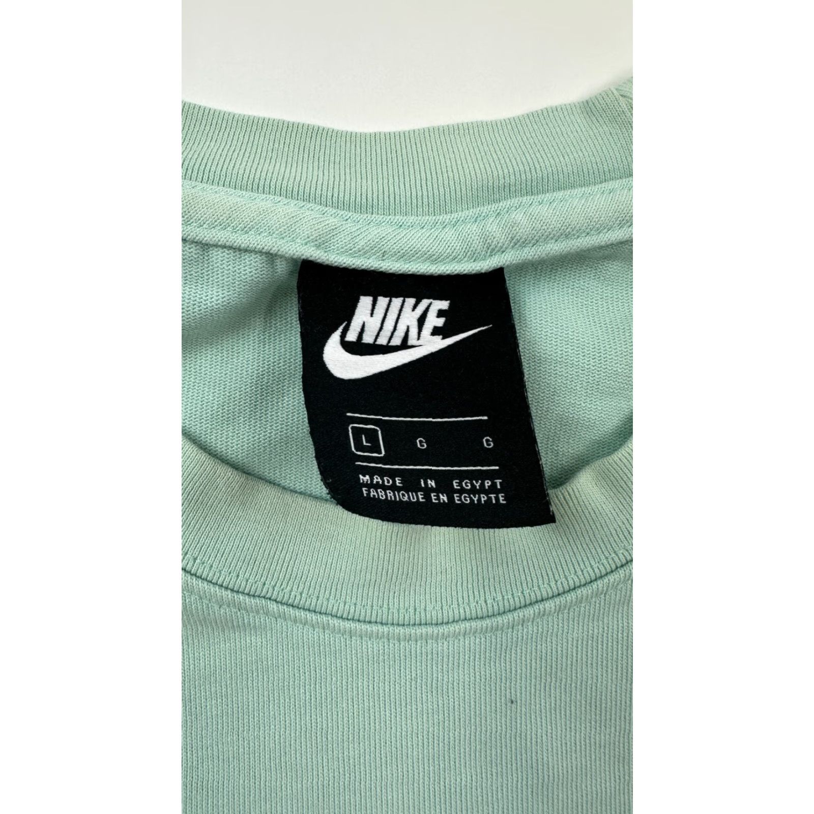 Nike Nike Cropped Pullover Top Womens Large Blue Short Sleeve Embroidered Mushrooms Activewear Size L / US 10 / IT 46 - 3 Thumbnail