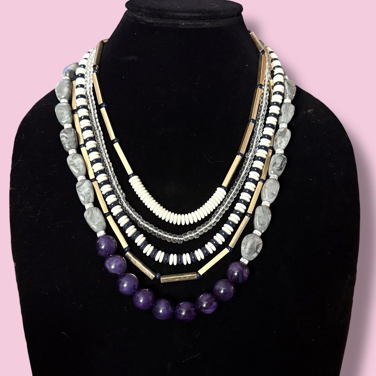 Loft Vintage Loft multi strand beaded layered necklace Size ONE SIZE - 1 Thumbnail