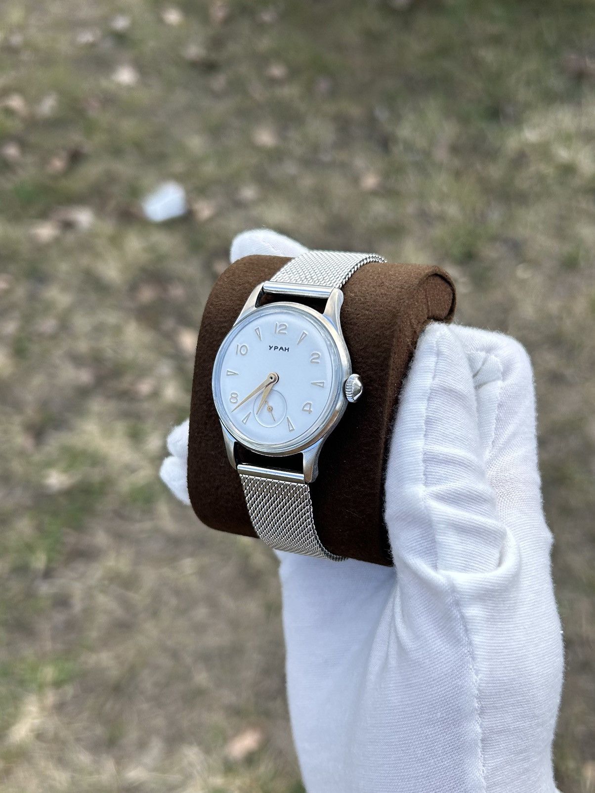 Vintage Vintage Watch Uran USSR Soviet Mechanical Retro 1970s Size ONE SIZE - 5 Thumbnail