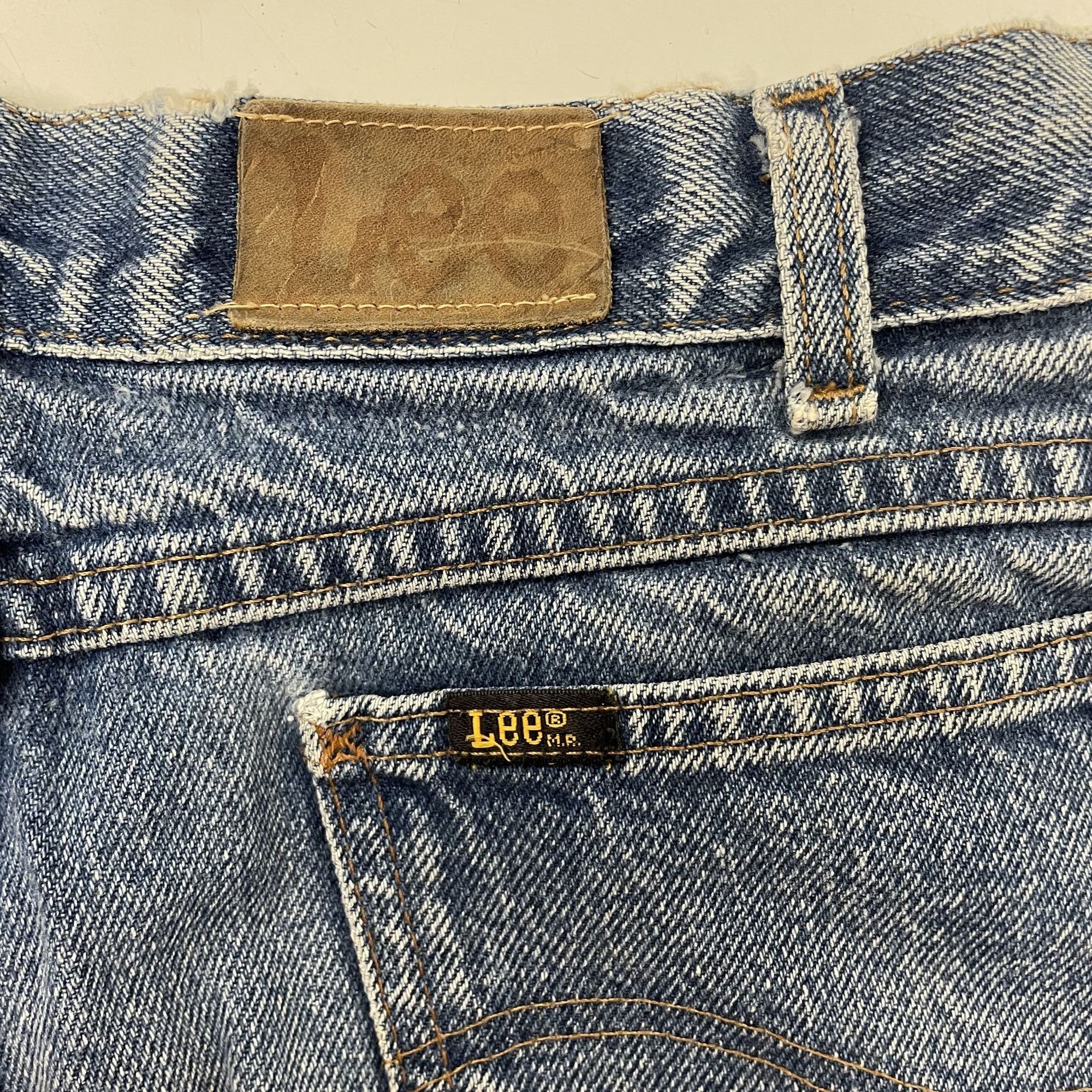 Lee Vtg DISTRESSED Blue Jeans Denim USA MOM HI Rise Jeans Size 34" / US 12 / IT 48 - 5 Thumbnail