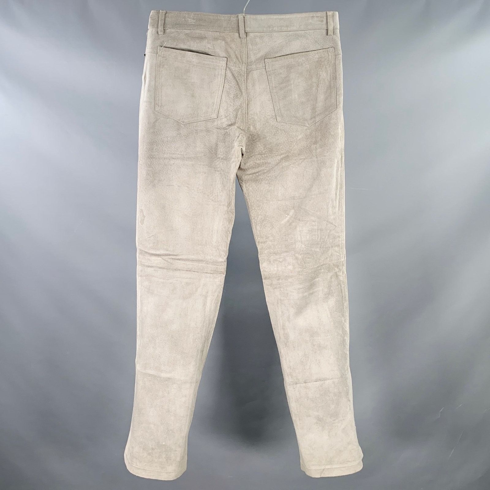 Dolce & Gabbana Size 32 Grey Suede Five Pockets Straight Casual Pants Size US 32 / EU 48 - 2 Thumbnail