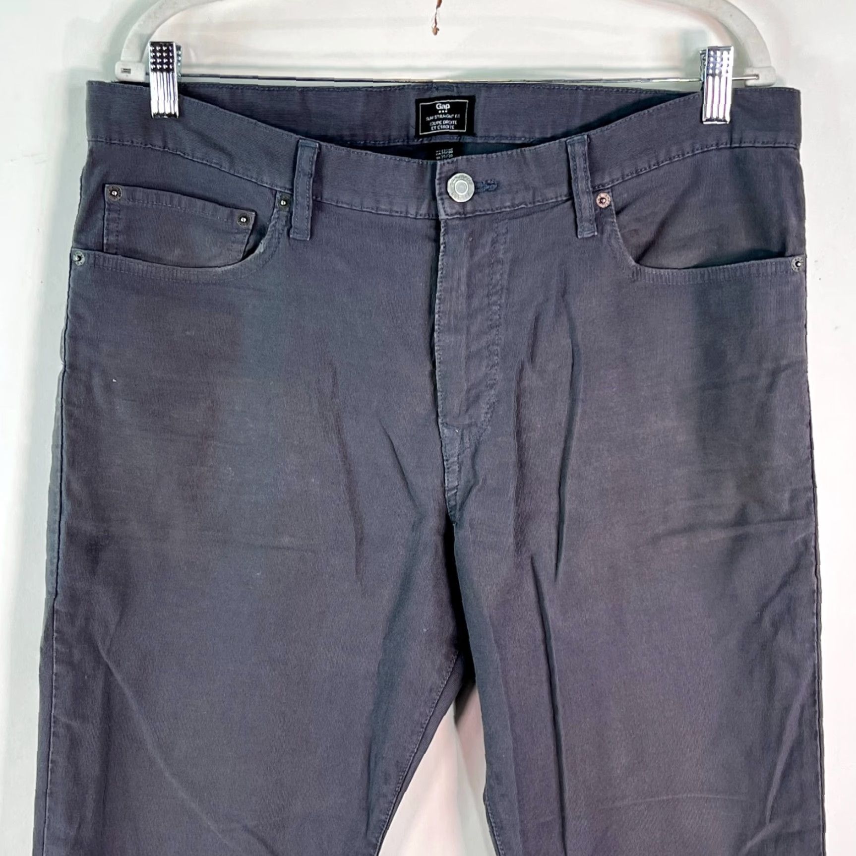 Gap VINTAGE Gap Corduroy Jeans Boot Fit Men 35x30 Gray 100% Cotton Mens Size US 35 - 2 Thumbnail