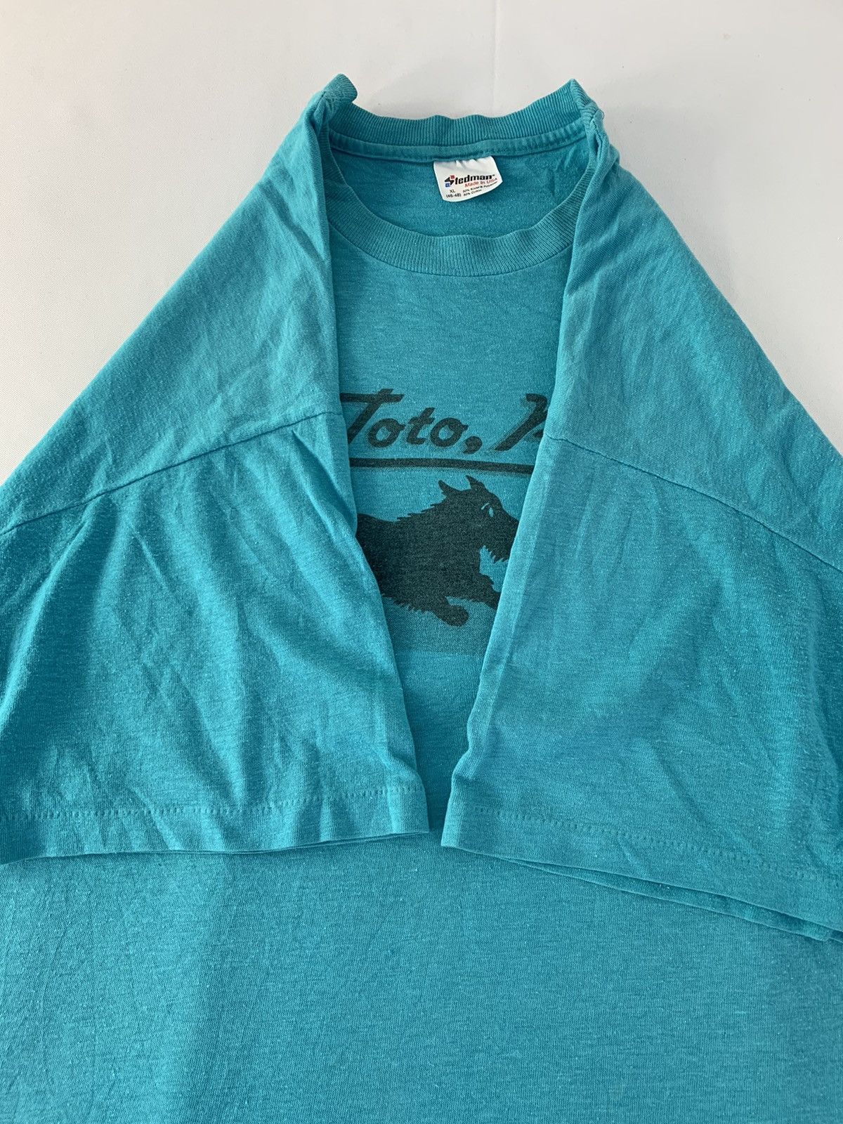Vintage 90s Stedman Tag Run Toto Run Running Dog Printed Tour Tee Size US XL / EU 56 / 4 - 5 Thumbnail
