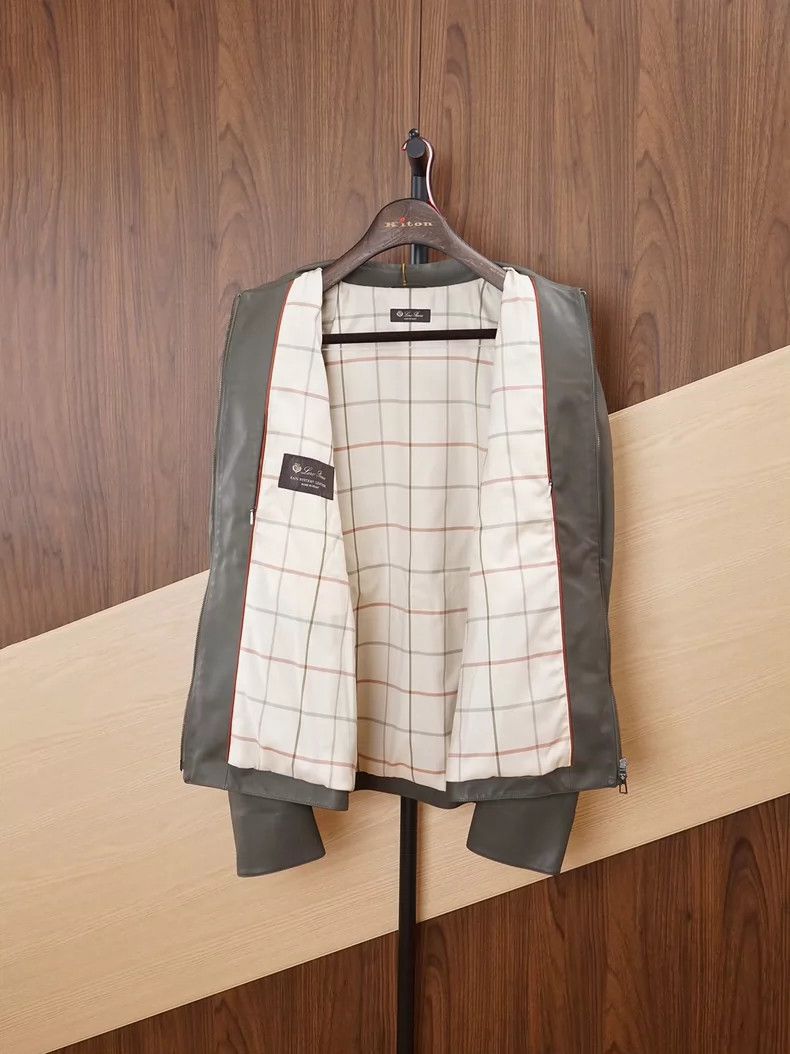 Loro Piana Loro Piana Lambskin Collared Leather Jacket Size US XL / EU 56 / 4 - 1 Thumbnail