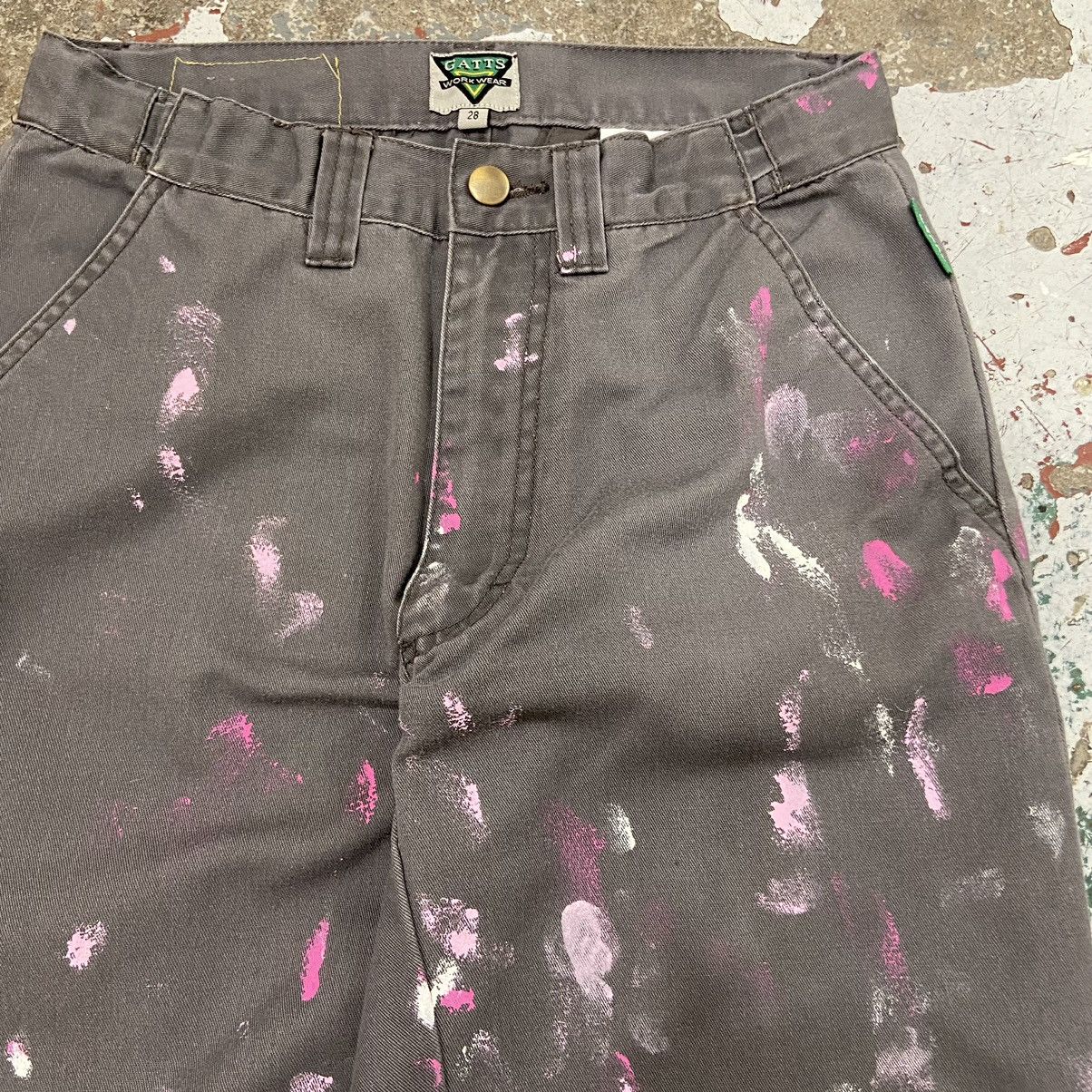 Vintage Vintage Paint Splatter Grey Work Pants Size 27" / US 4 / IT 40 - 5 Thumbnail