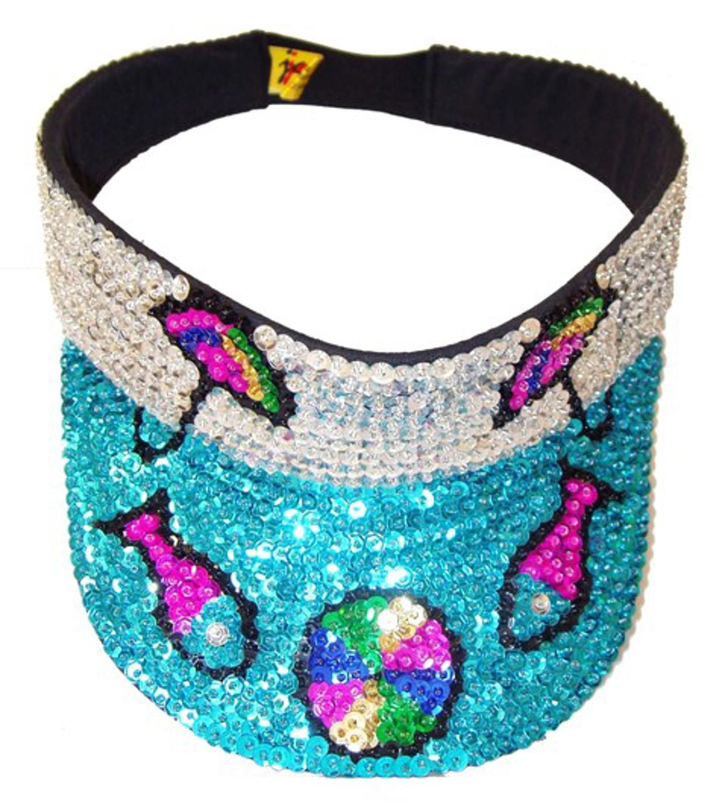 Designer Sequin Sun Visor Beach Summer Size ONE SIZE - 1 Preview