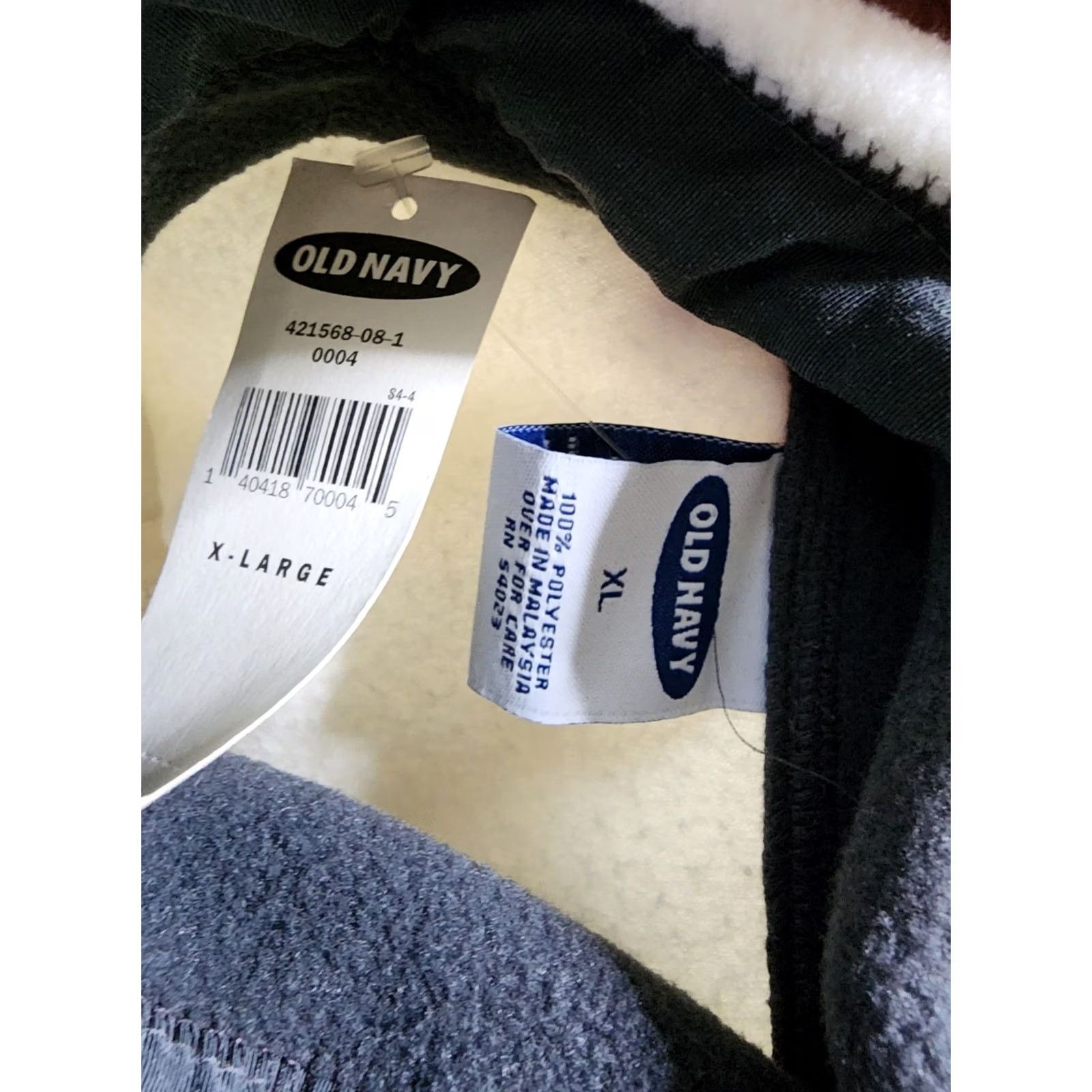 Old Navy VINTAGE Old Navy Sweater Shirt XL Mens Fleece 1/4 Zip Mock Neck White 2000s Size US XL / EU 56 / 4 - 5 Thumbnail