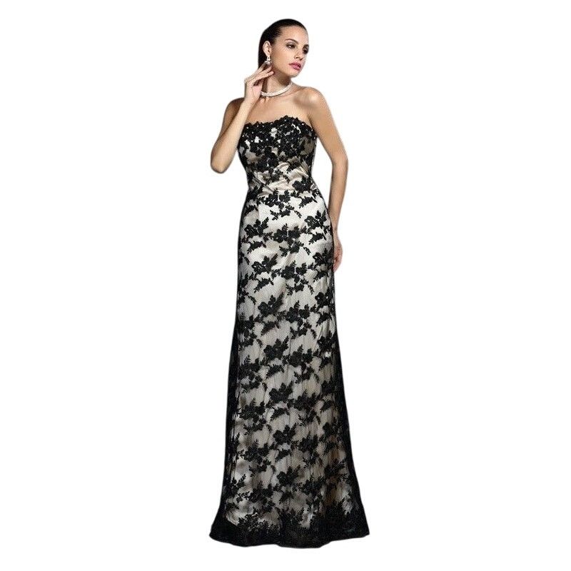 Other HEBEOS Strapless Trumpet Black Lace Over Gold Satin | NWOT Size XL / US 12-14 / IT 48-50 - 1 Thumbnail