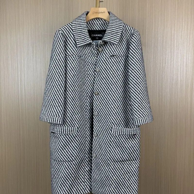 Chanel Chanel Women's Colorblock Cotton Coat 0089 Size L / US 10 / IT 46 - 1 Thumbnail