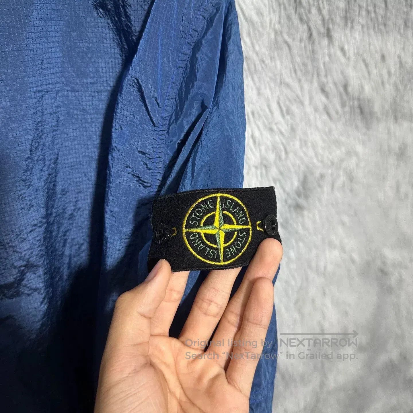 Stone Island blue half-zip jacket by Stone Island. Size US XL / EU 56 / 4 - 4 Thumbnail