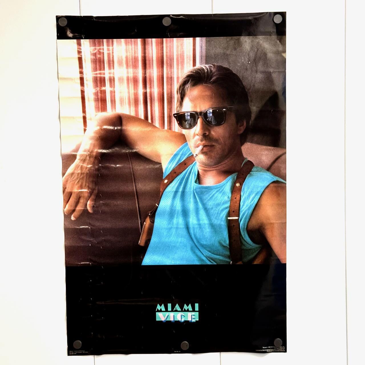 Dan Post VTG 1984 Miami Vice Poster 80s Kevin Costner Cigarette RARE Size ONE SIZE - 1 Thumbnail