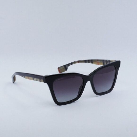 Burberry Burberry Elsa BE4346 39428G Sunglasses Black/Brown Cat Eye Size ONE SIZE - 7 Thumbnail