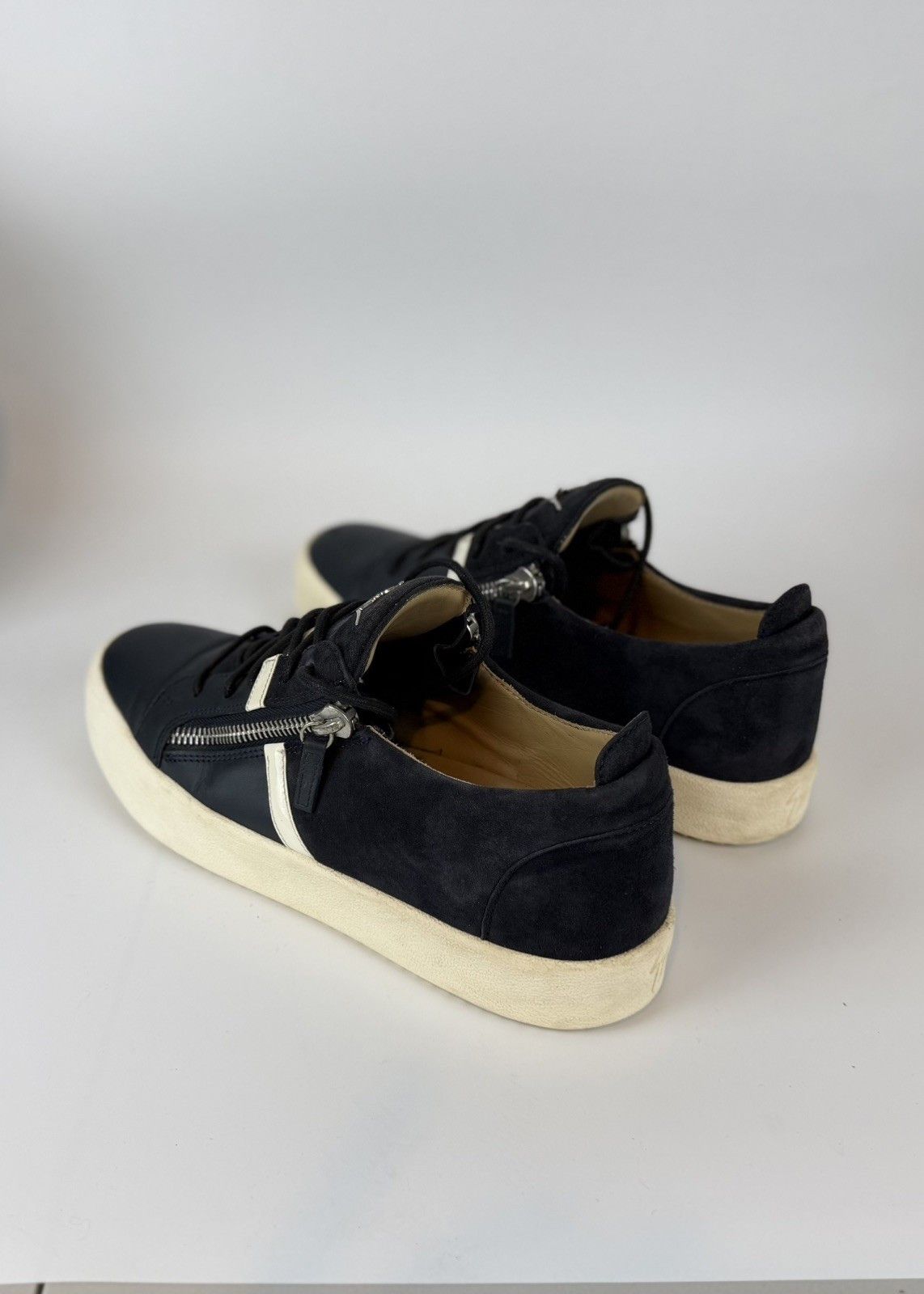 Giuseppe Zanotti Giuseppe Zanotti Men’s Low-Top Sneakers - blue Suede Size US 10 / EU 43 - 4 Thumbnail