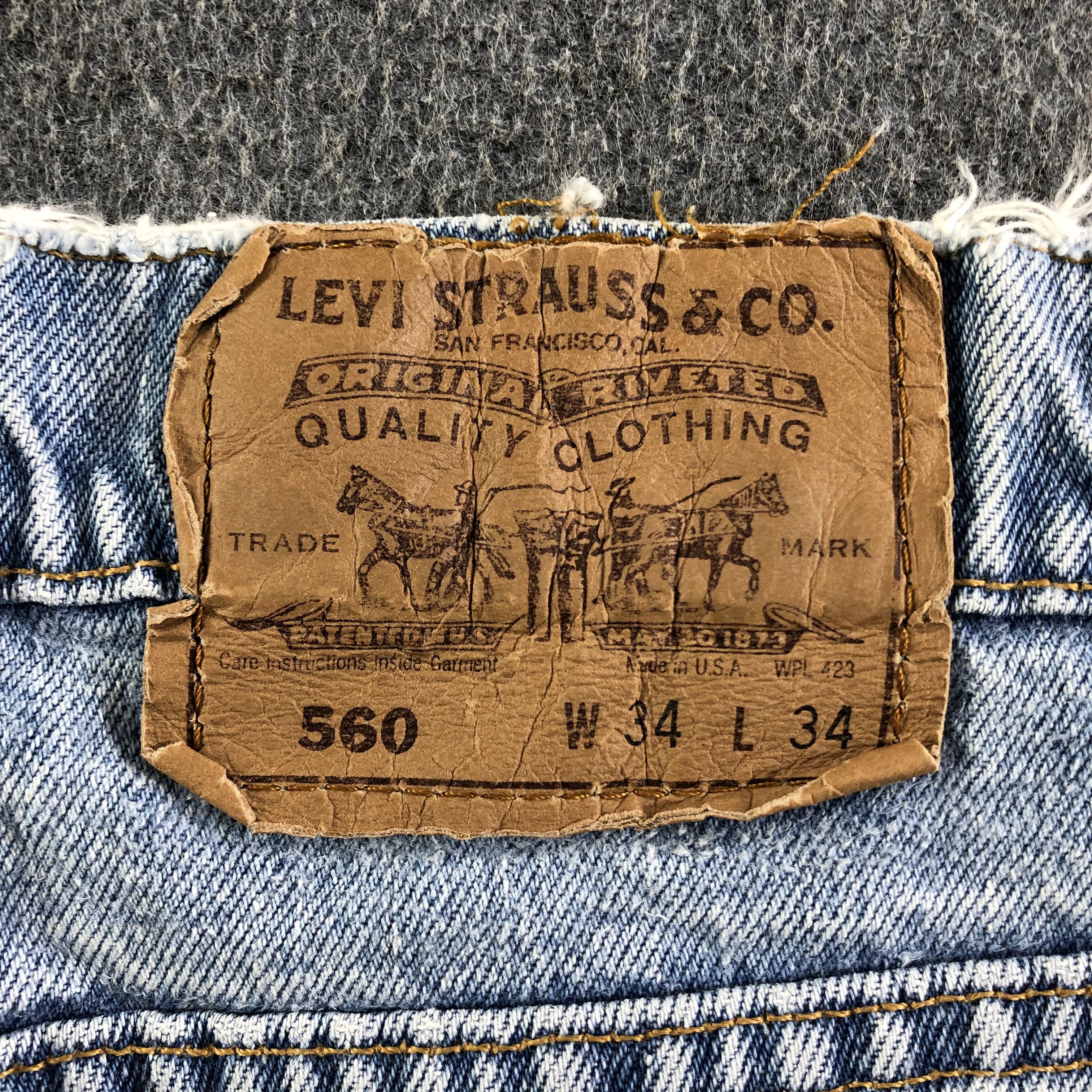 Levi's Vintage Light Wash Levis 560 Jeans-J3528 Size US 33 - 5 Thumbnail
