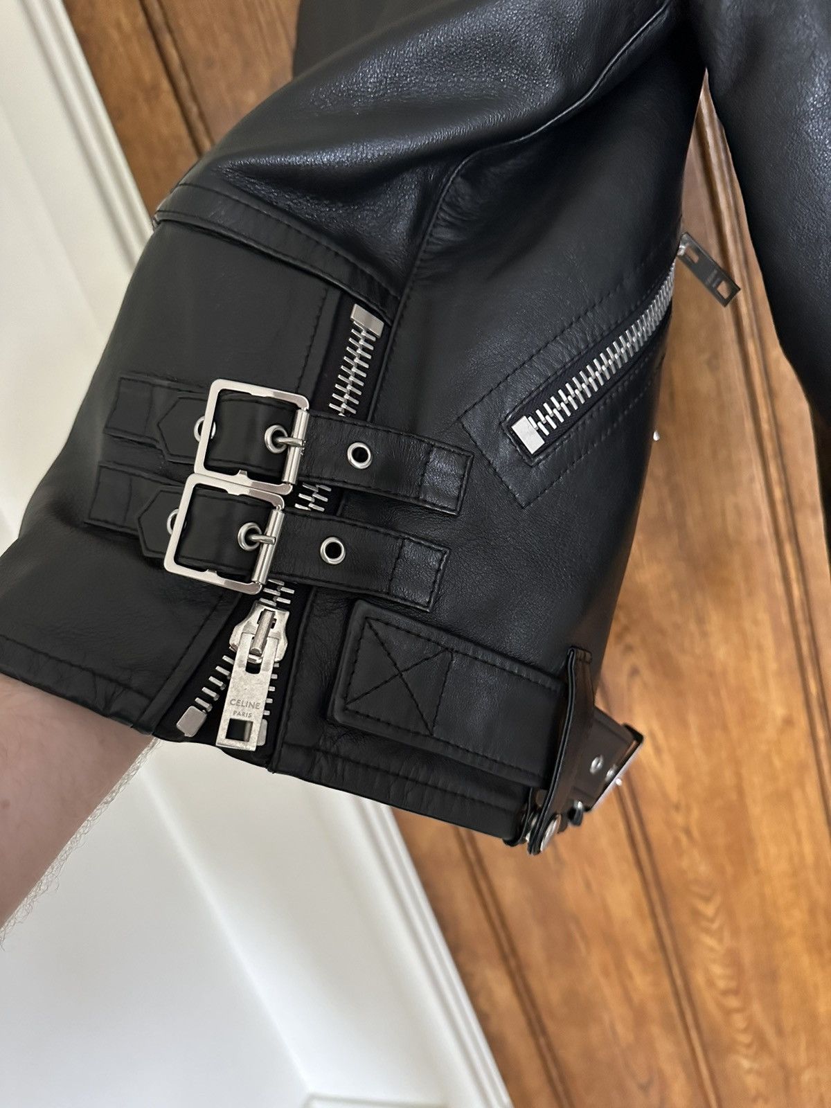 Celine SS22 $6500🤑 Celine biker D Ring leather jacket Hedi grail 48 Size US M / EU 48-50 / 2 - 18 Thumbnail