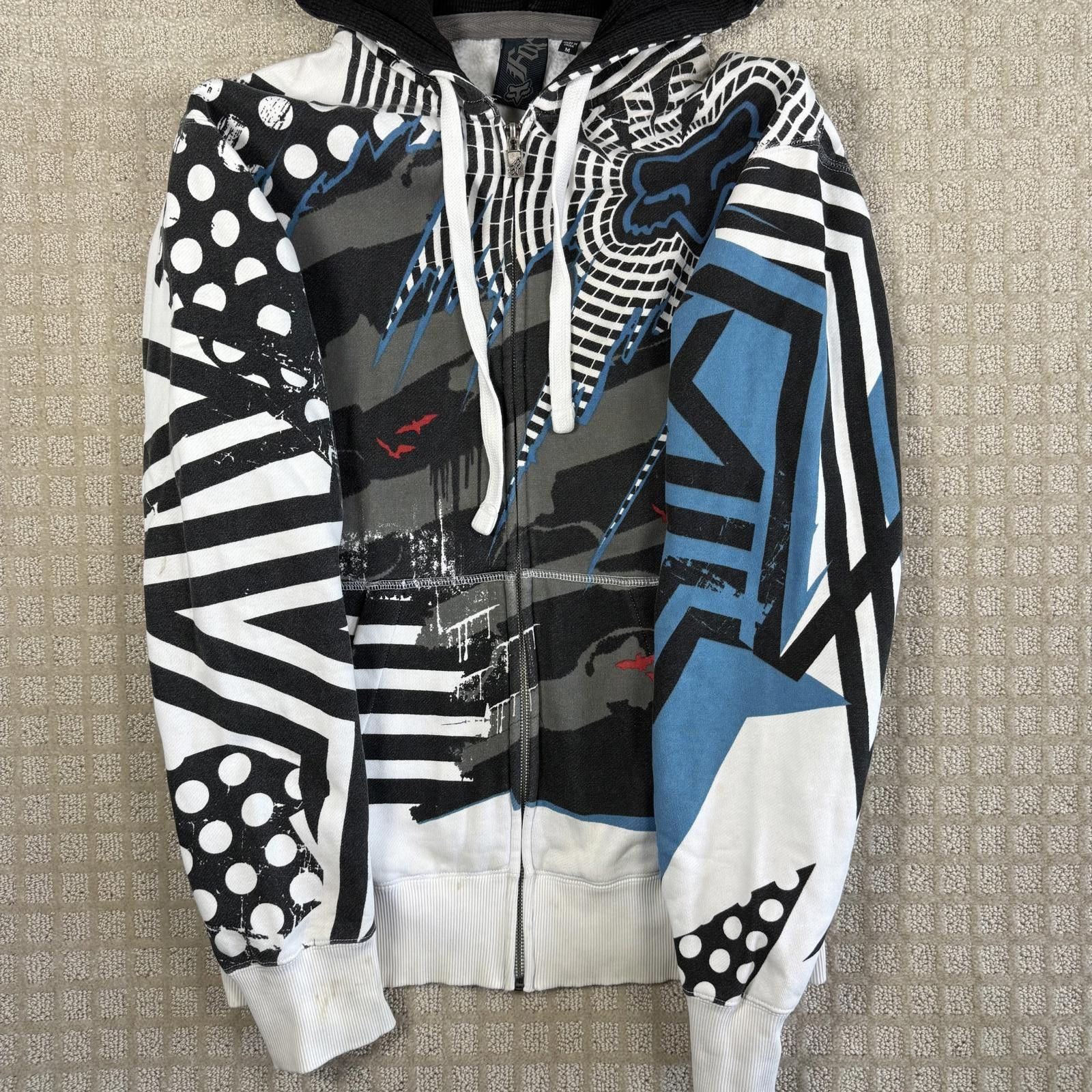 Fox Racing Fox Racing AOP Full Zip Hoodie Medium Y2K Graphic Size US M / EU 48-50 / 2 - 4 Thumbnail
