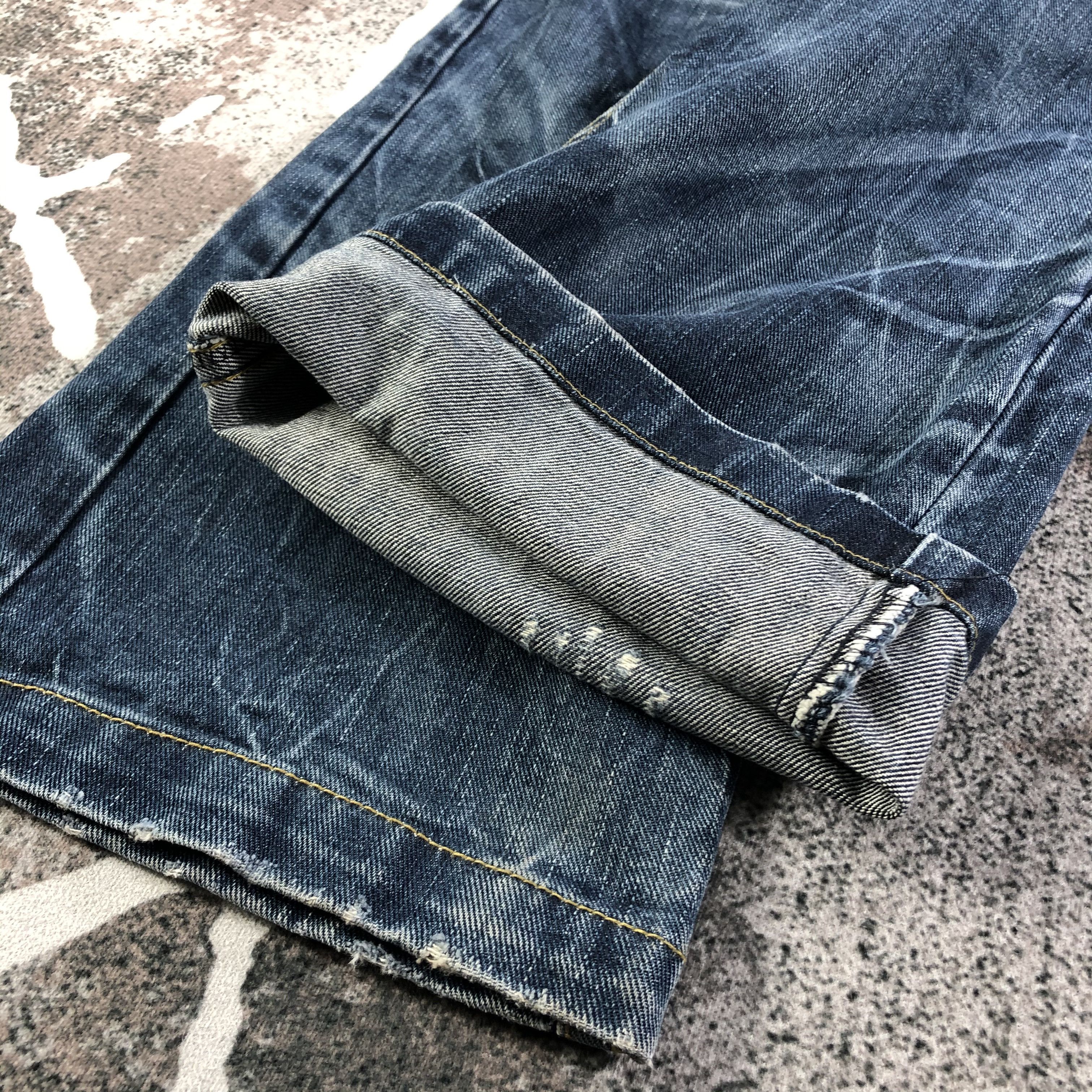 Japanese Brand Buzz Spunky Faded Blue Flared Jeans KJ2105 Size US 32 / EU 48 - 7 Thumbnail
