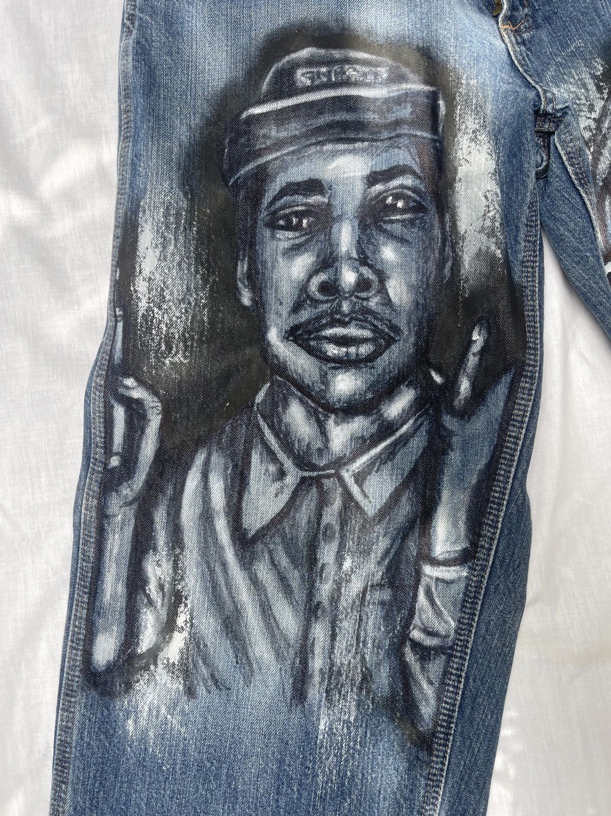 Carhartt Vtg carhartt jeans painted “splooge collection” OOAK hip hop Size US 36 / EU 52 - 2 Thumbnail