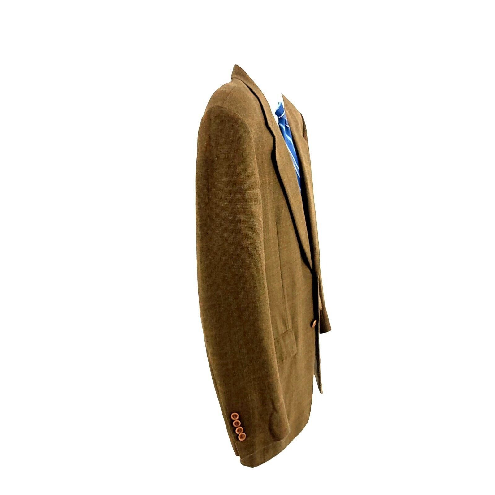Samuelsohn Samuelsohn Super 100s Tweed Wool Cashmere Check 2 Button Spo Size 42L - 7 Thumbnail
