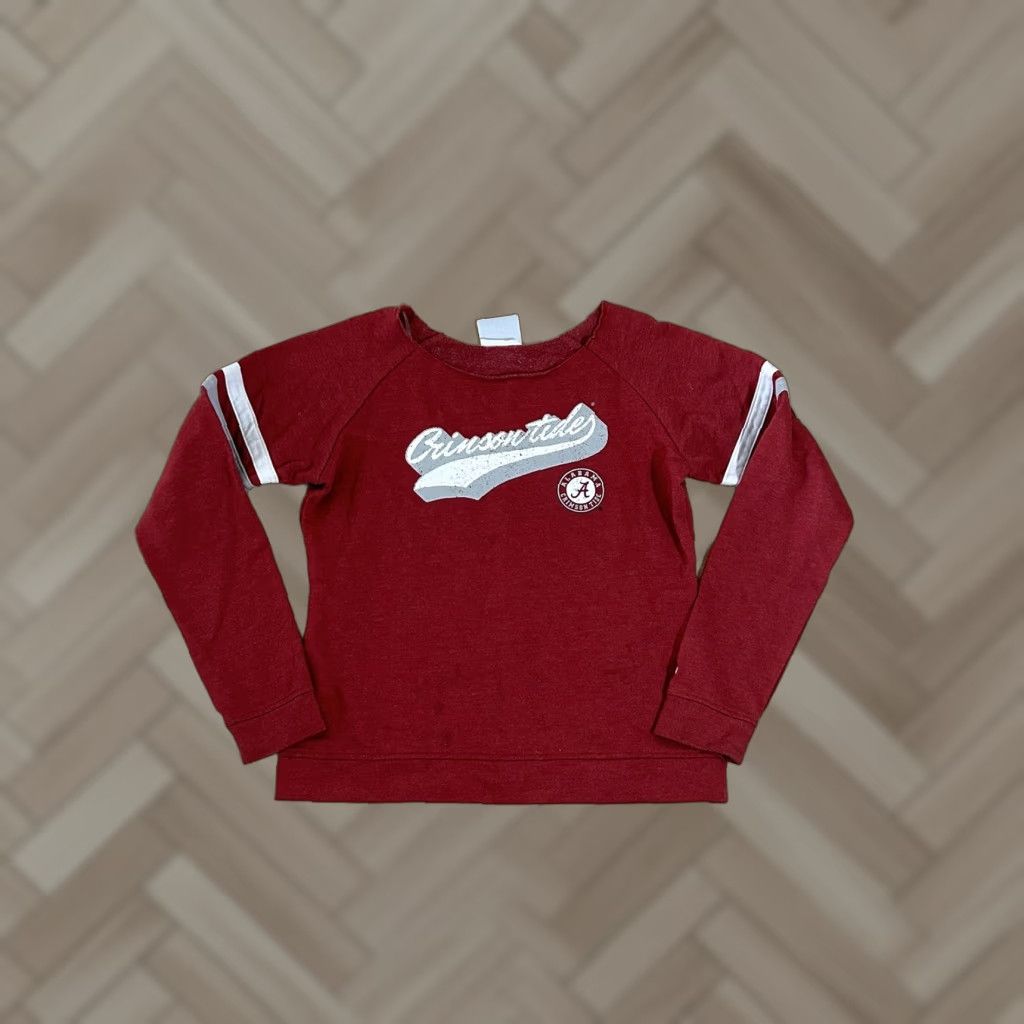 Champion Champion Alabama Crimson Tide Womens Long Sleeve Regular Size M Red Cotton Shirt Size M / US 6-8 / IT 42-44 - 1 Thumbnail